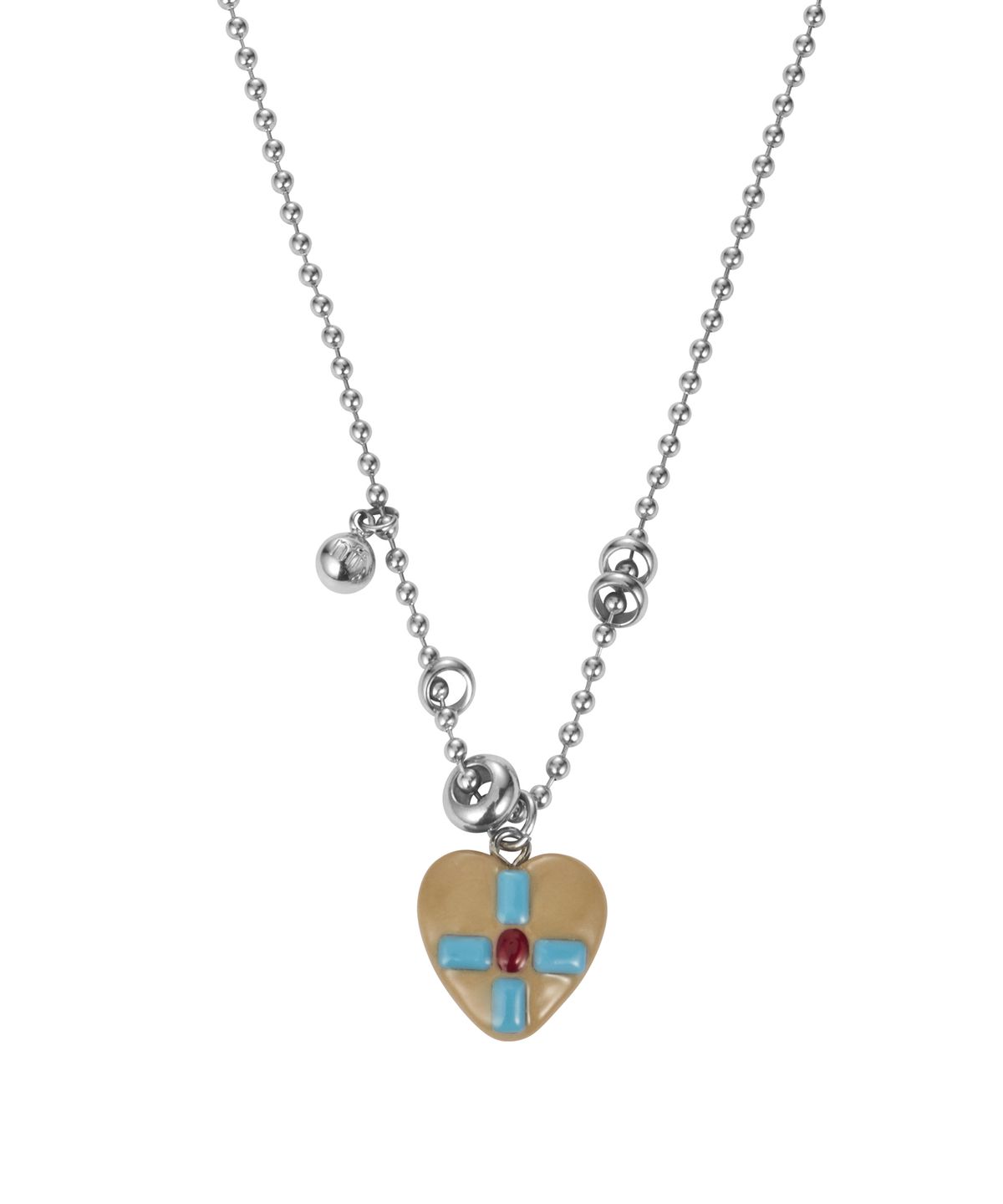 엔프프(NFF) rosette heart necklace-latte