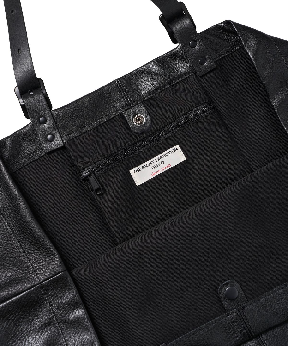 구보(GUVO) Leather mass bag Black