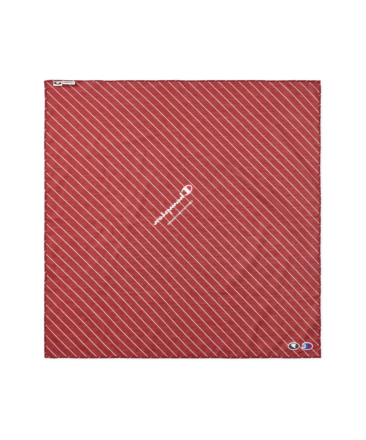 디미토(DIMITO) [CHAMPION x DIMITO] SCRIPT LOGO BANDANA STRIPE RED