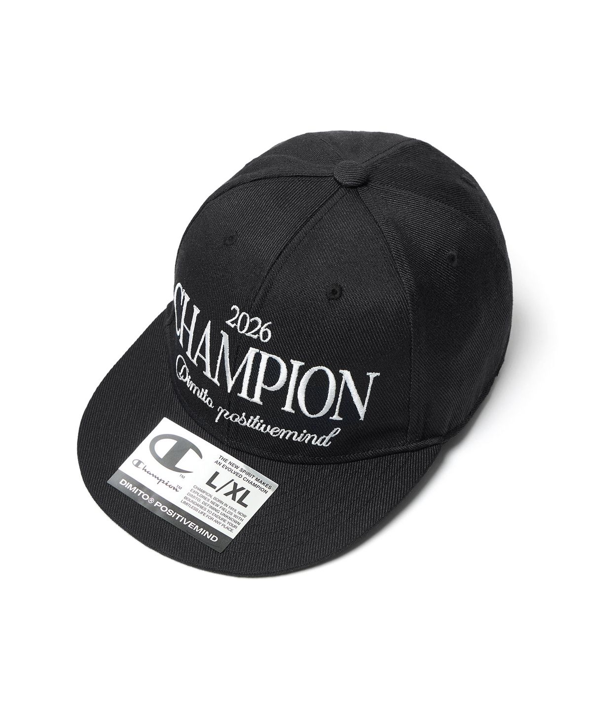 디미토(DIMITO) [CHAMPION x DIMITO] ANNIVERSARY FITTED CAP BLACK