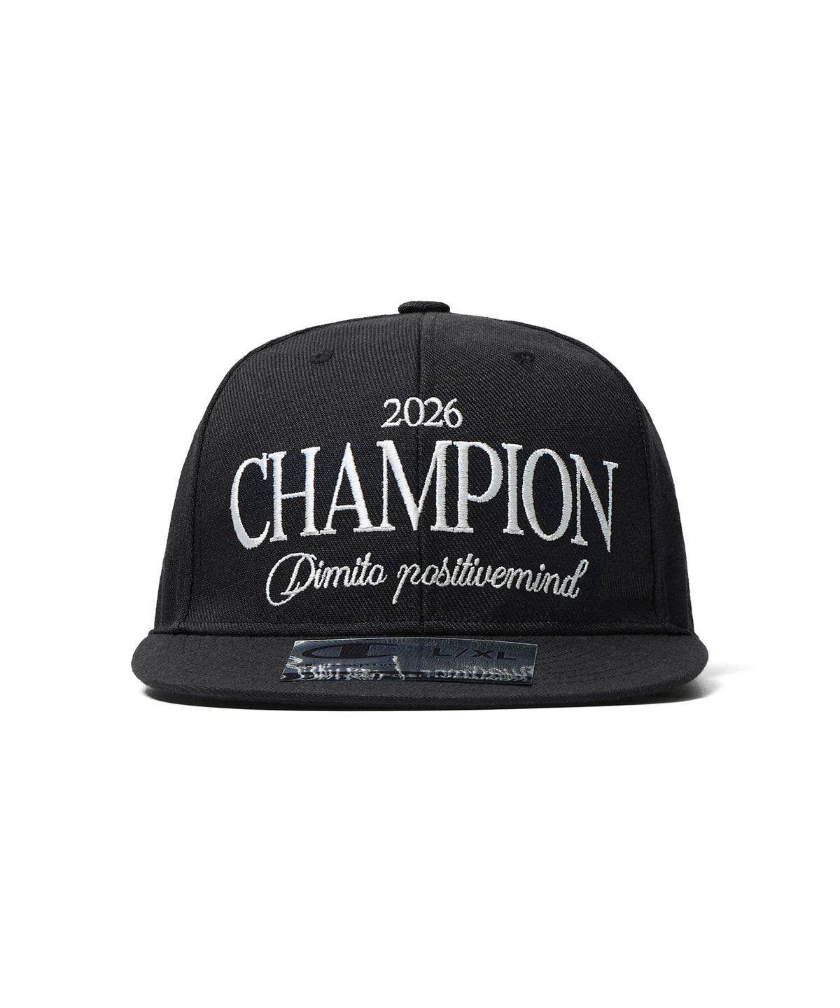 디미토(DIMITO) [CHAMPION x DIMITO] ANNIVERSARY FITTED CAP BLACK