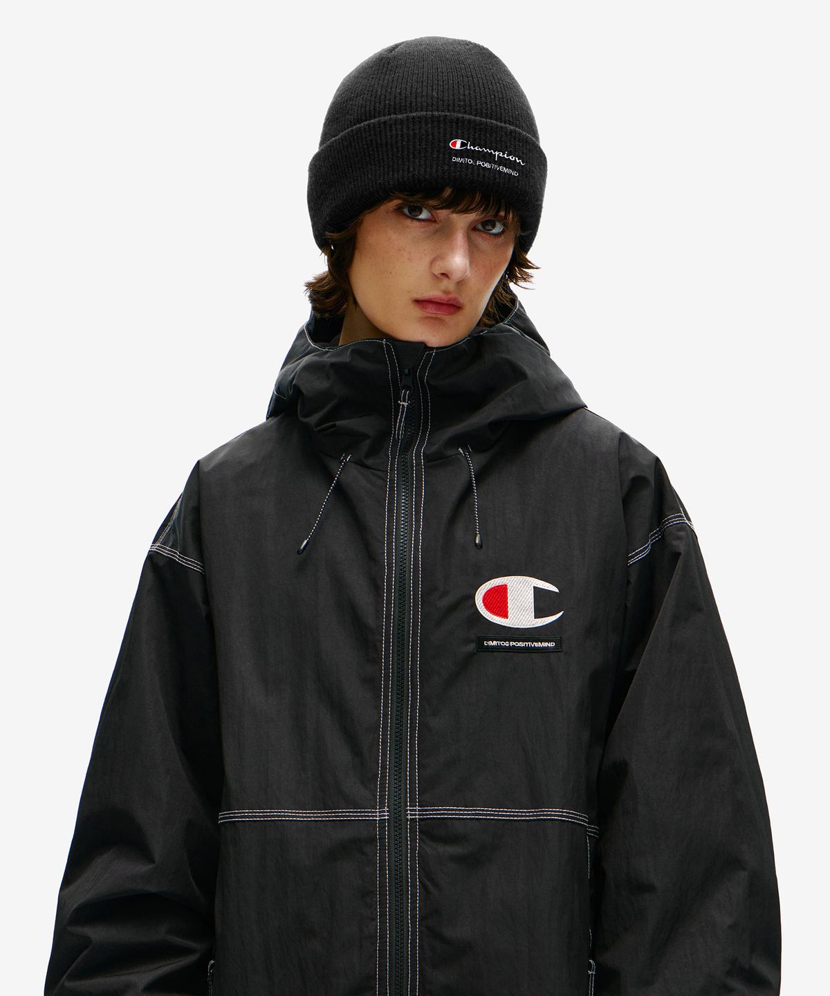 디미토(DIMITO) [CHAMPION x DIMITO] SCRIPT LOGO BEANIE BLACK