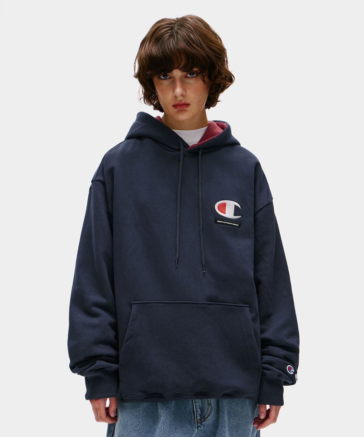 디미토(DIMITO) [CHAMPION x DIMITO] C-LOGO HOODIE NAVY