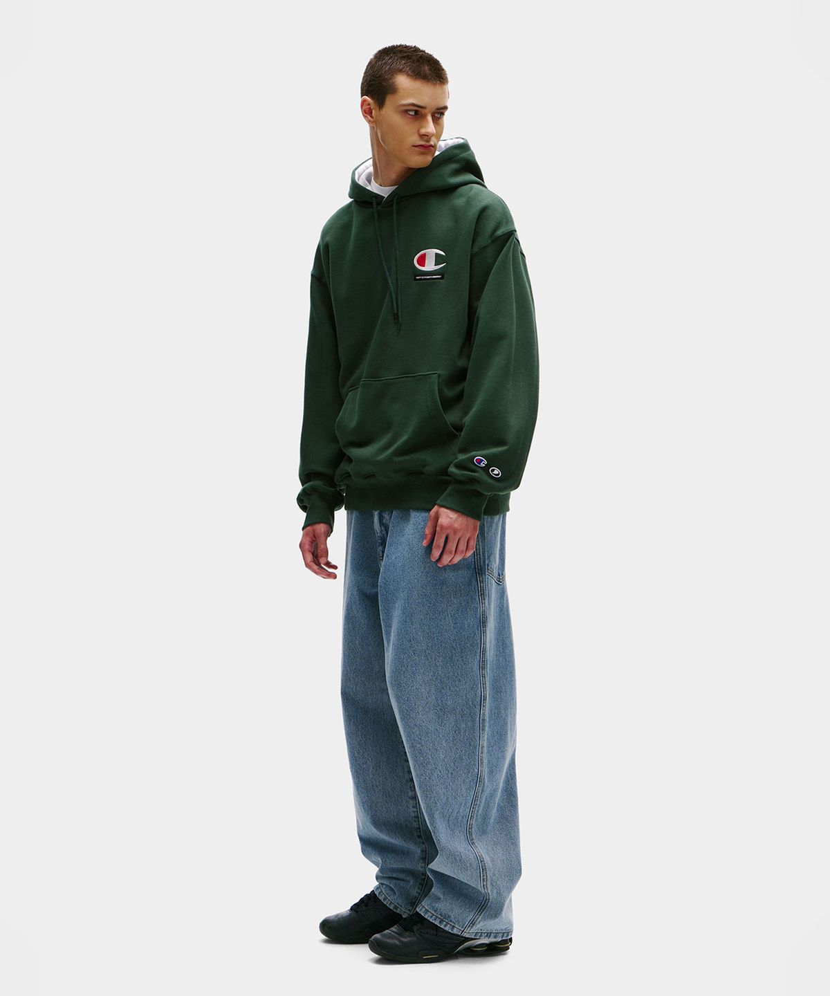 디미토(DIMITO) [CHAMPION x DIMITO] C-LOGO HOODIE GREEN