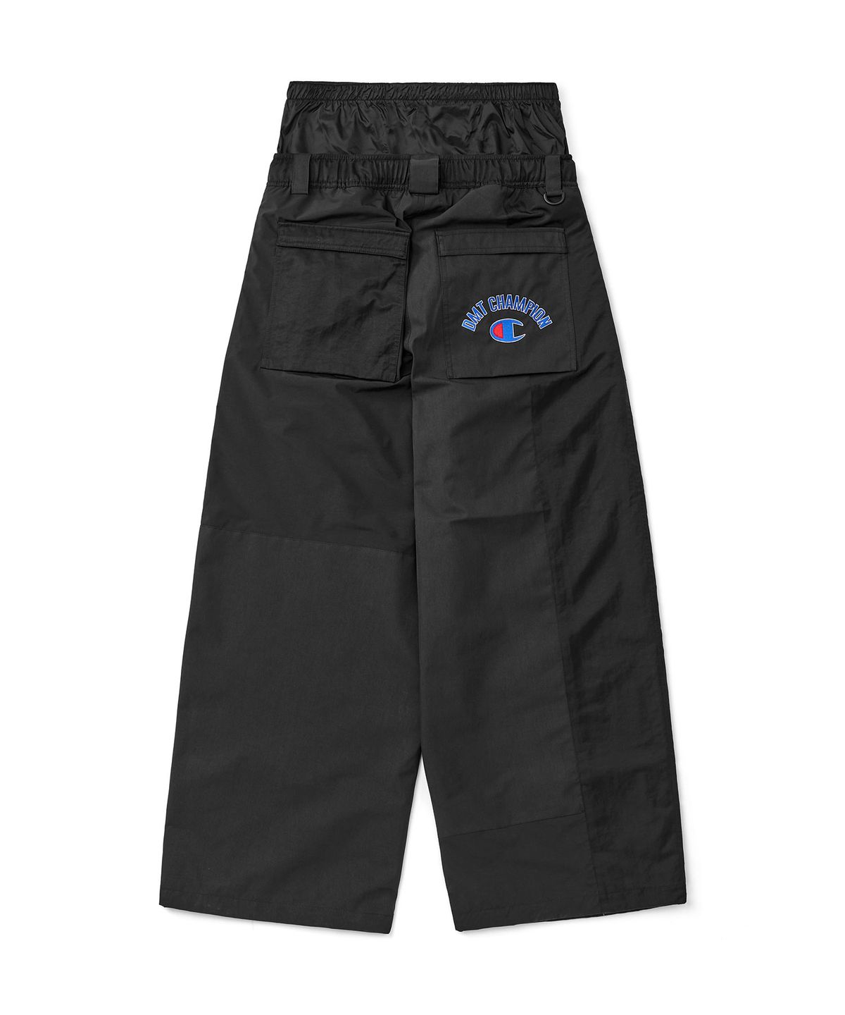 디미토(DIMITO) [CHAMPION x DIMITO] C-LOGO COLLEGE PATCHWORK PANTS (WIDE FIT LV.2) BLACK MIX