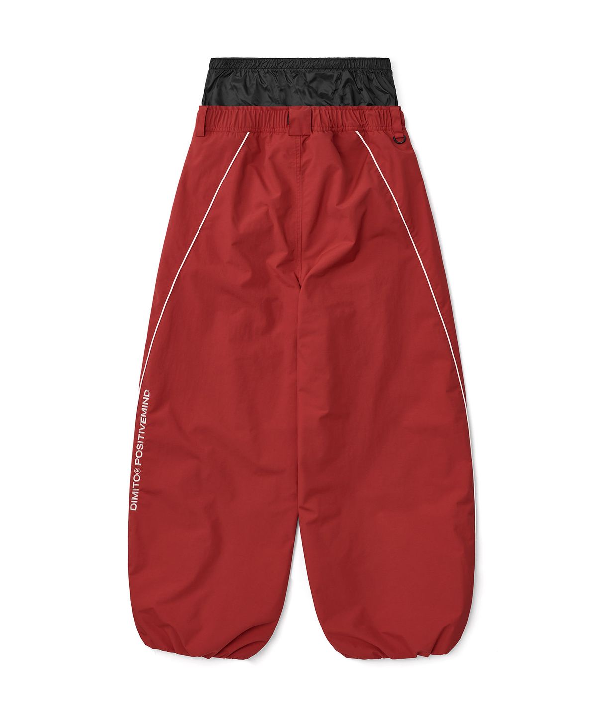디미토(DIMITO) [CHAMPION x DIMITO] SCRIPT TRACK BANDED PANTS (WIDE FIT LV.2) STANFORD RED