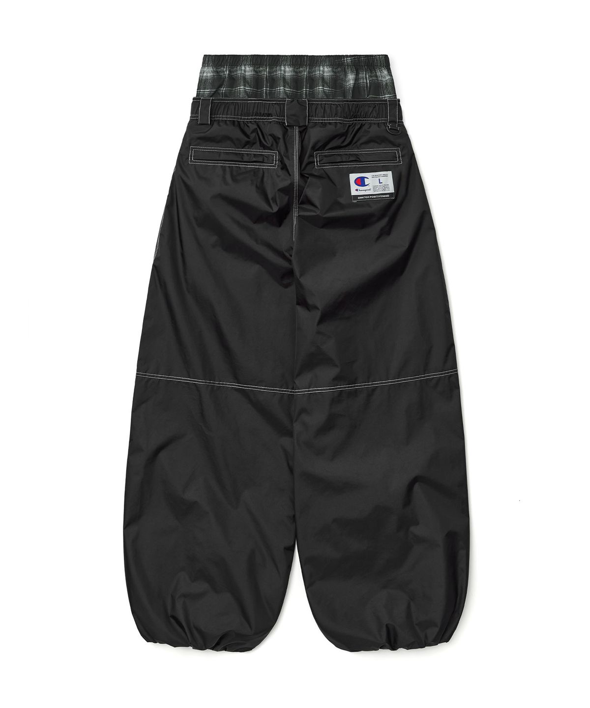 디미토(DIMITO) [CHAMPION x DIMITO] STITCH BANDED PANTS (WIDE FIT LV.2) BLACK