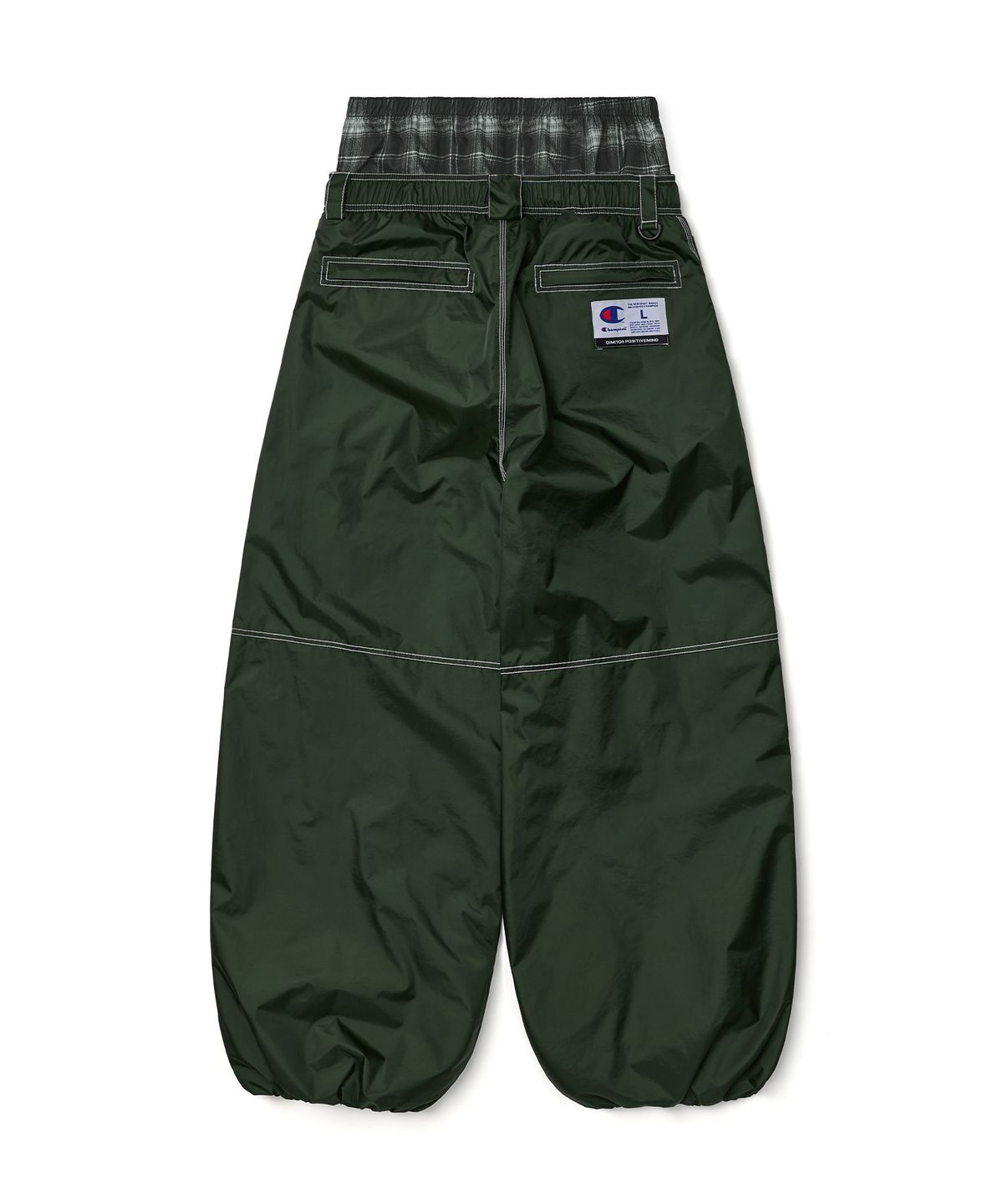 디미토(DIMITO) [CHAMPION x DIMITO] STITCH BANDED PANTS (WIDE FIT LV.2) DARK GREEN