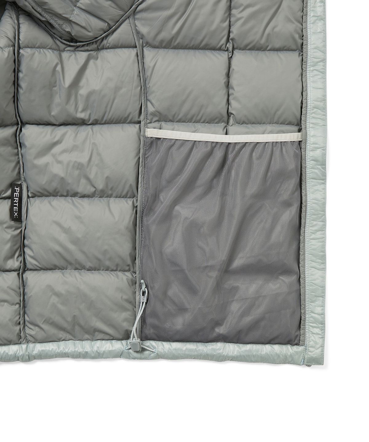 디스이즈네버댓(THISISNEVERTHAT) PERTEX Vik Hooded LT Down Jacket Mint Grey