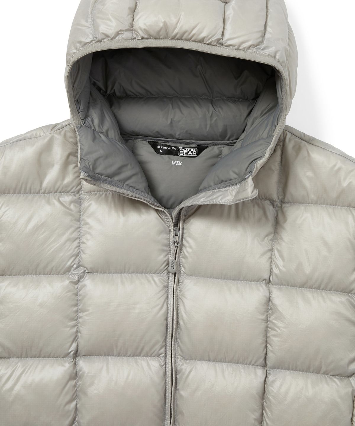 디스이즈네버댓(THISISNEVERTHAT) PERTEX Vik Hooded LT Down Jacket Grey