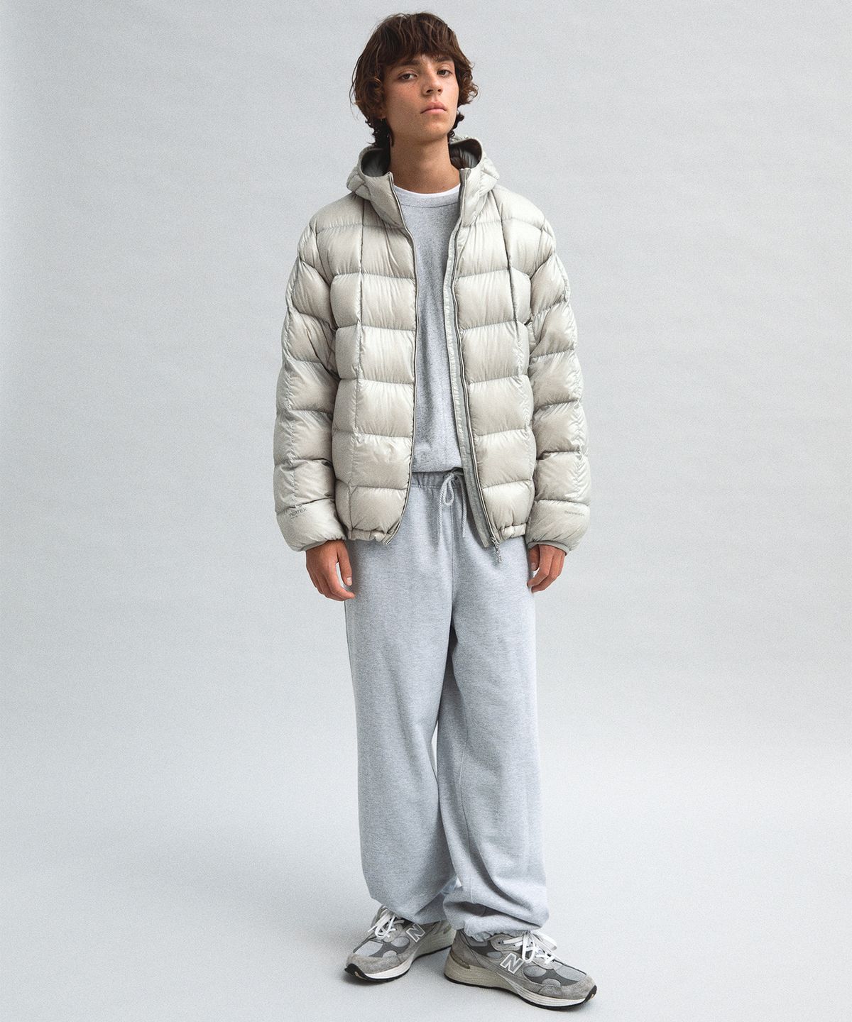 디스이즈네버댓(THISISNEVERTHAT) PERTEX Vik Hooded LT Down Jacket Grey