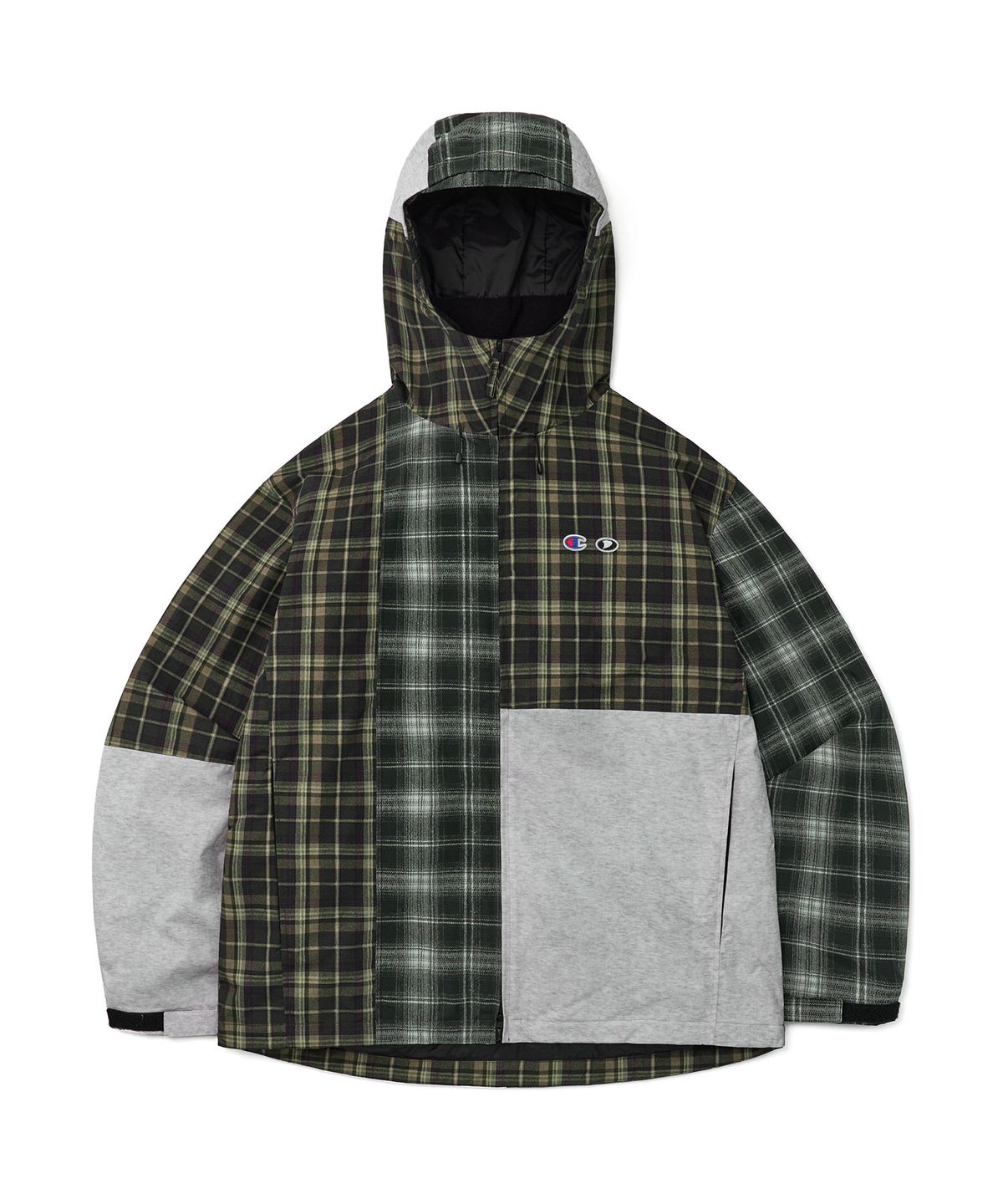 디미토(DIMITO) [CHAMPION x DIMITO] C-LOGO COLLEGE PATCHWORK JACKET ARCHIVE MIX