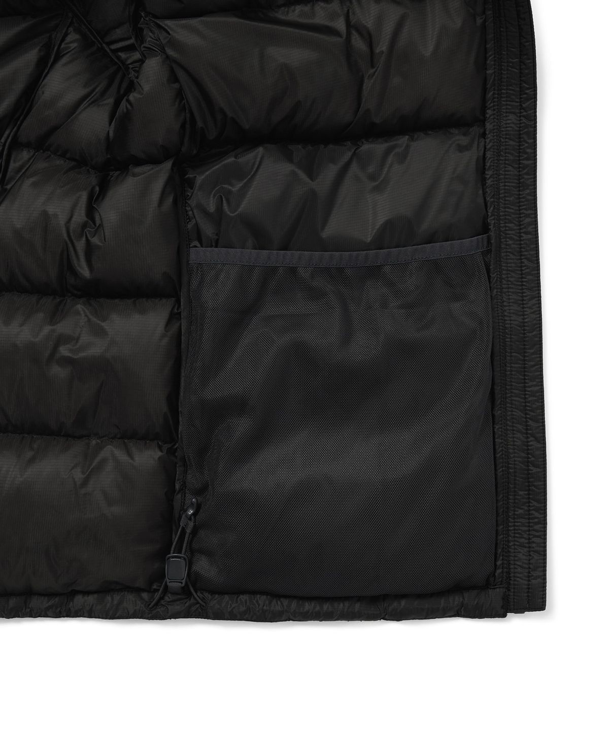 디스이즈네버댓(THISISNEVERTHAT) Skogar Hooded MID Down Jacket Off Black