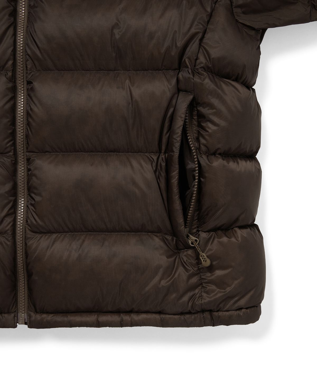 디스이즈네버댓(THISISNEVERTHAT) Skogar Hooded MID Down Jacket Brown