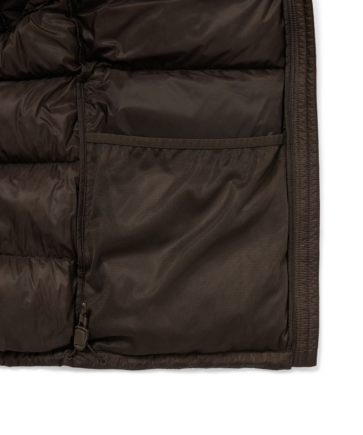 디스이즈네버댓(THISISNEVERTHAT) Skogar Hooded MID Down Jacket Brown