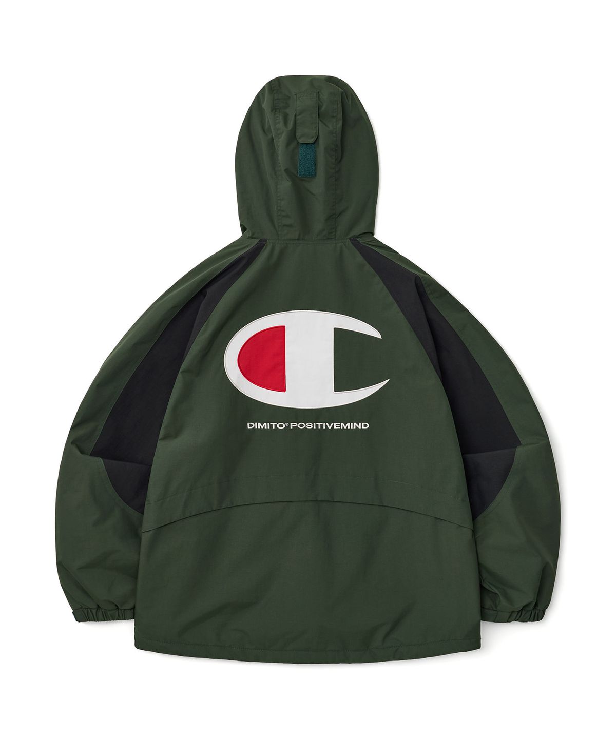 디미토(DIMITO) [CHAMPION x DIMITO] VARSITY ANORAK TRACK JACKET DARK GREEN