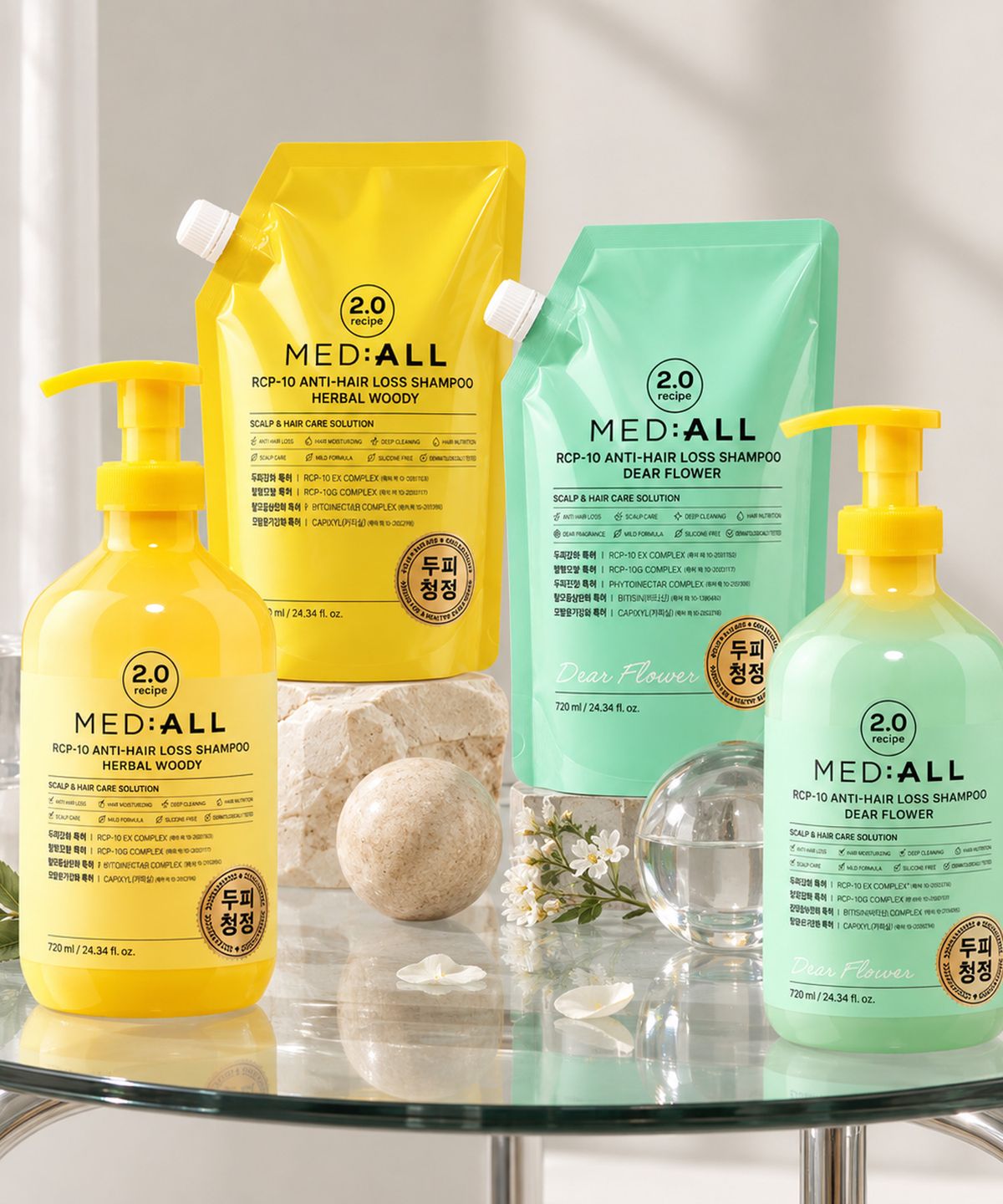 메디올(MEDIALL) RCP-10 안티헤어로스 샴푸 디어플라워향 리필팩 720ml
