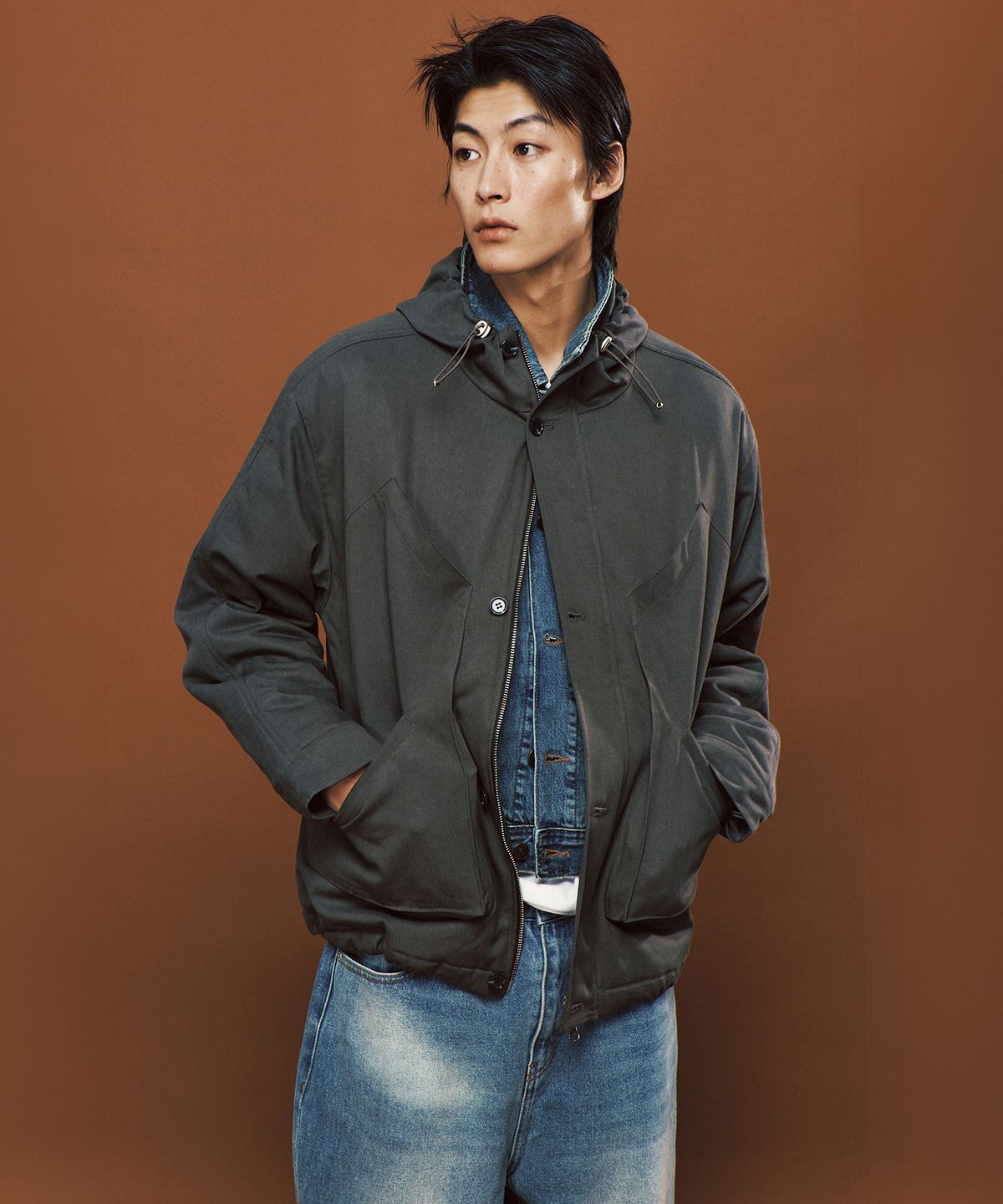 플랙(PLAC) 후디드 필드 자켓 카키