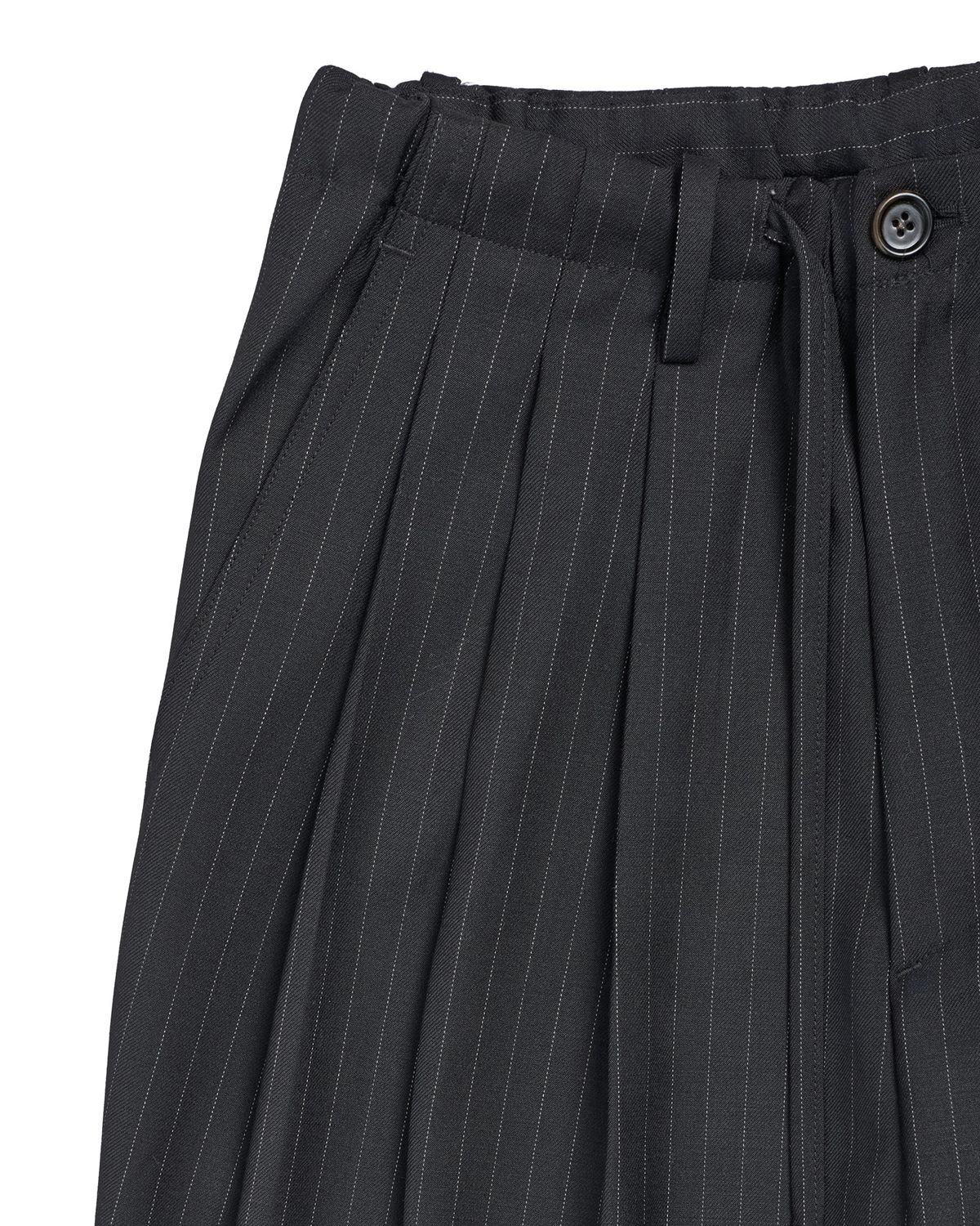 구보(GUVO) Stripe banding slacks Black