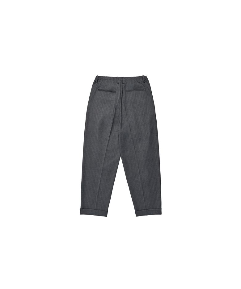 Stripe banding slacks Grey