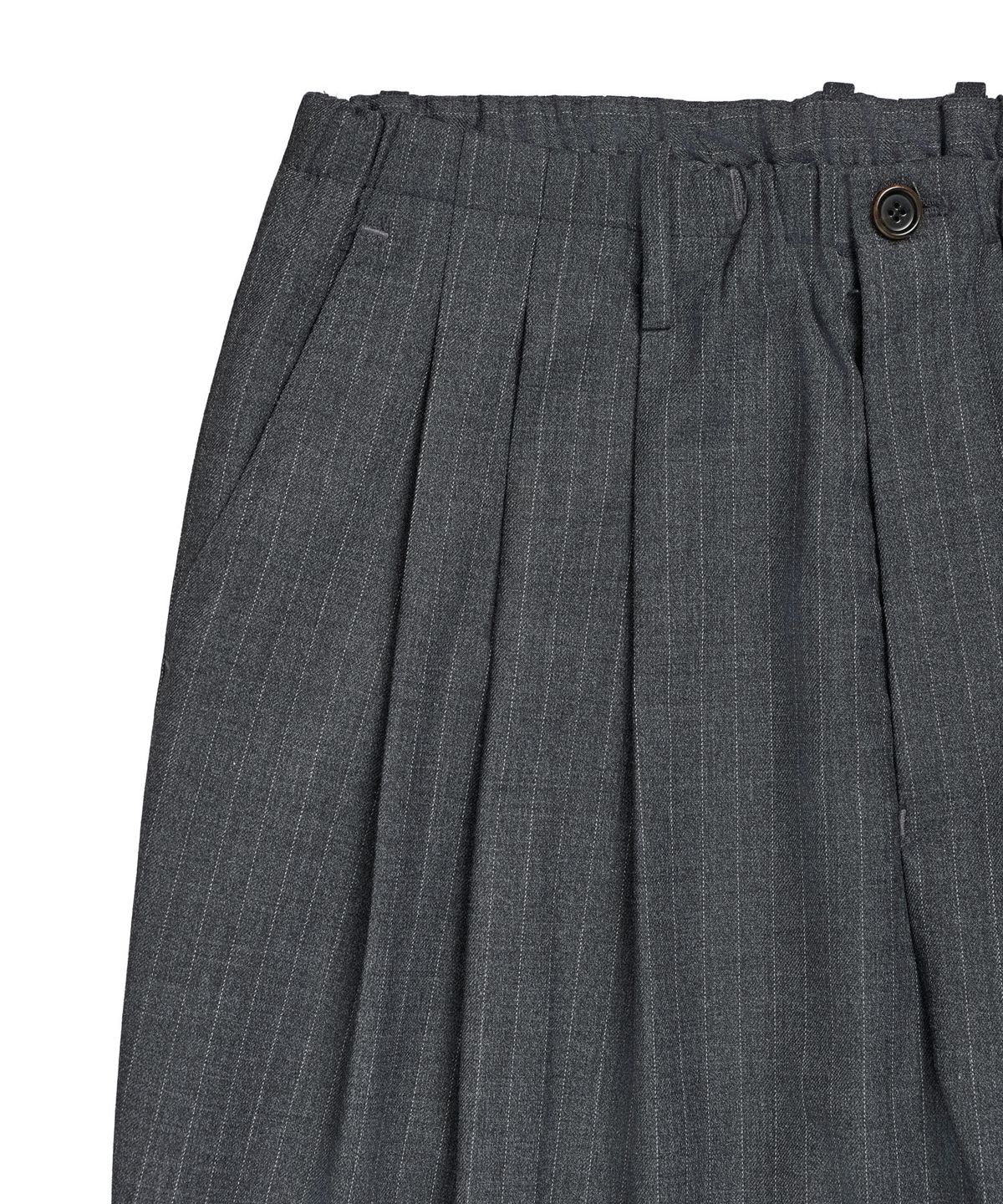 구보(GUVO) Stripe banding slacks Grey