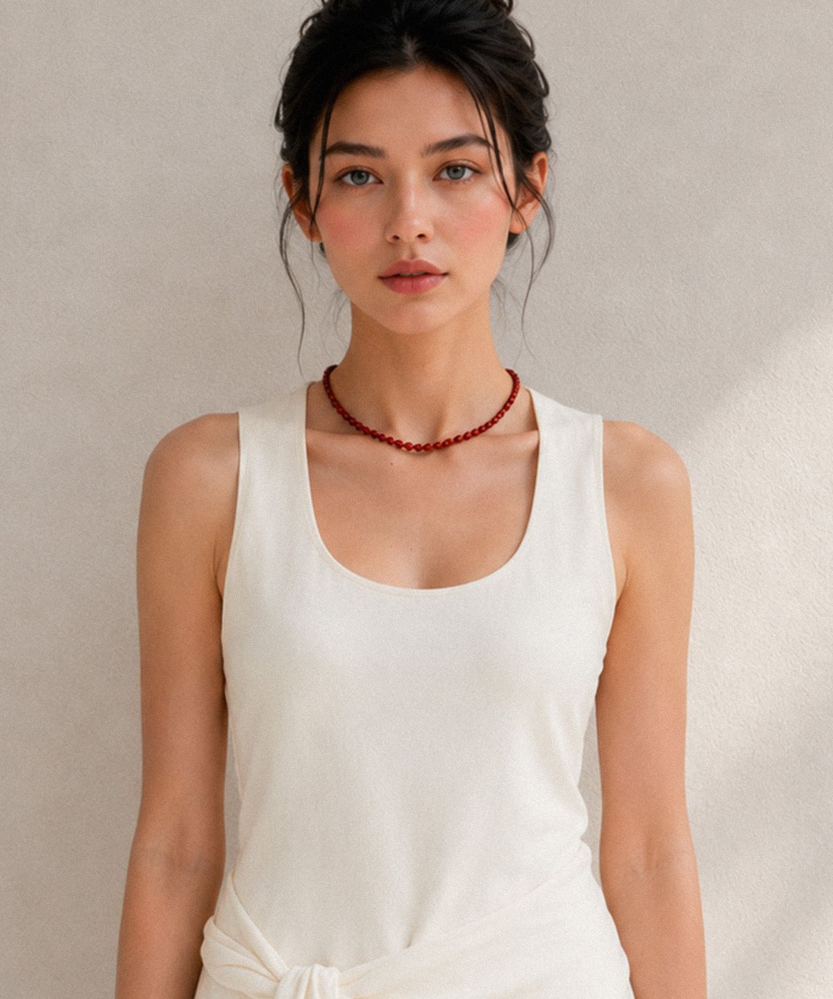 바이브나인(Vibe9) V9 Essential 31 Red Jade Necklace