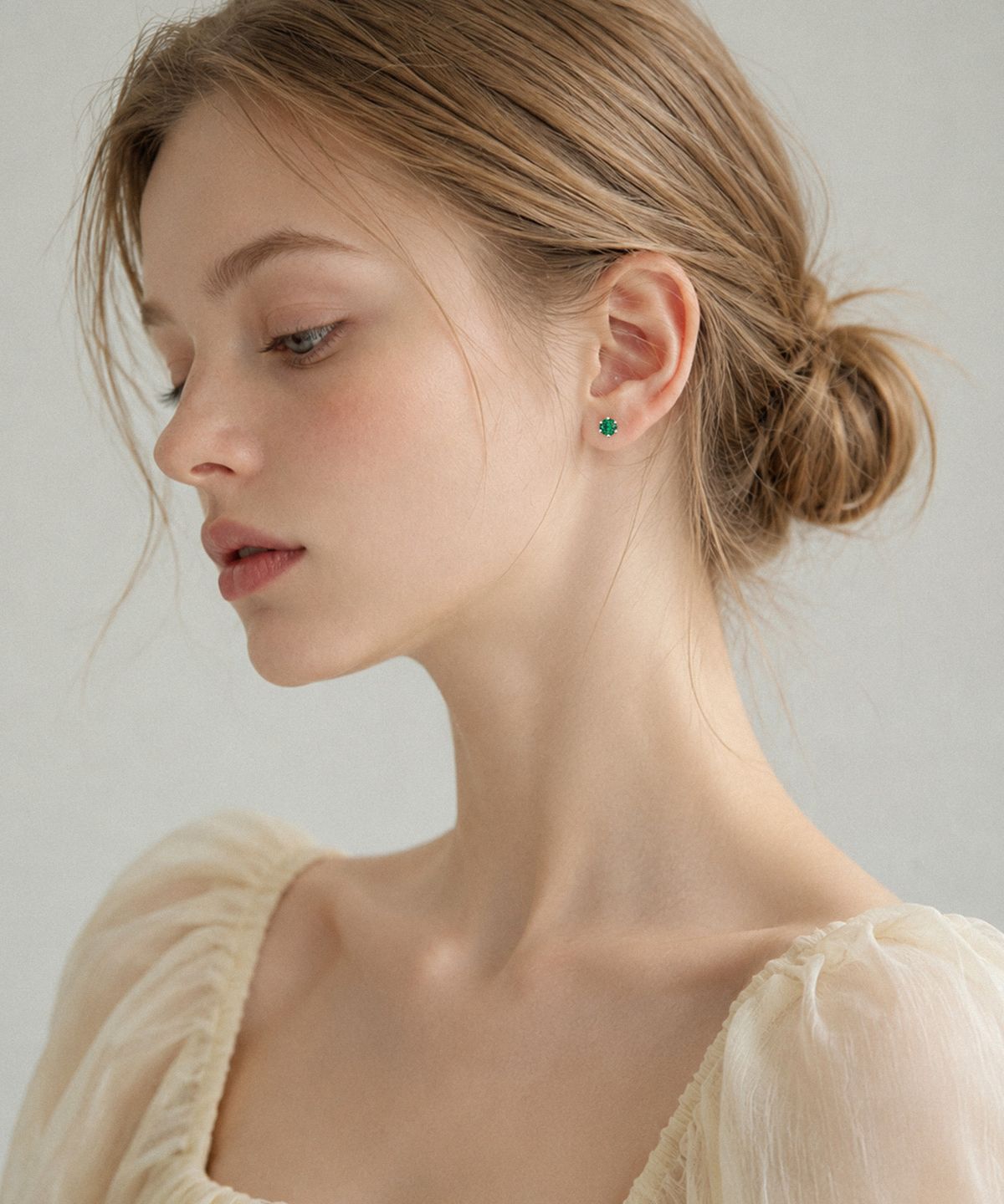 바이브나인(Vibe9) V9 Essential 35 Round Stud Earrings