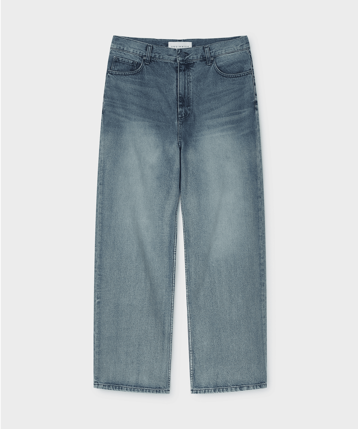 언지미크(UNGIMMICK) REGULAR WASHED DENIM PANTS (BLUE)