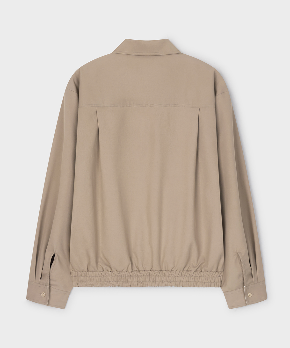 언지미크(UNGIMMICK) HALF-PLACKET BLOUSON SHIRT (BEIGE)