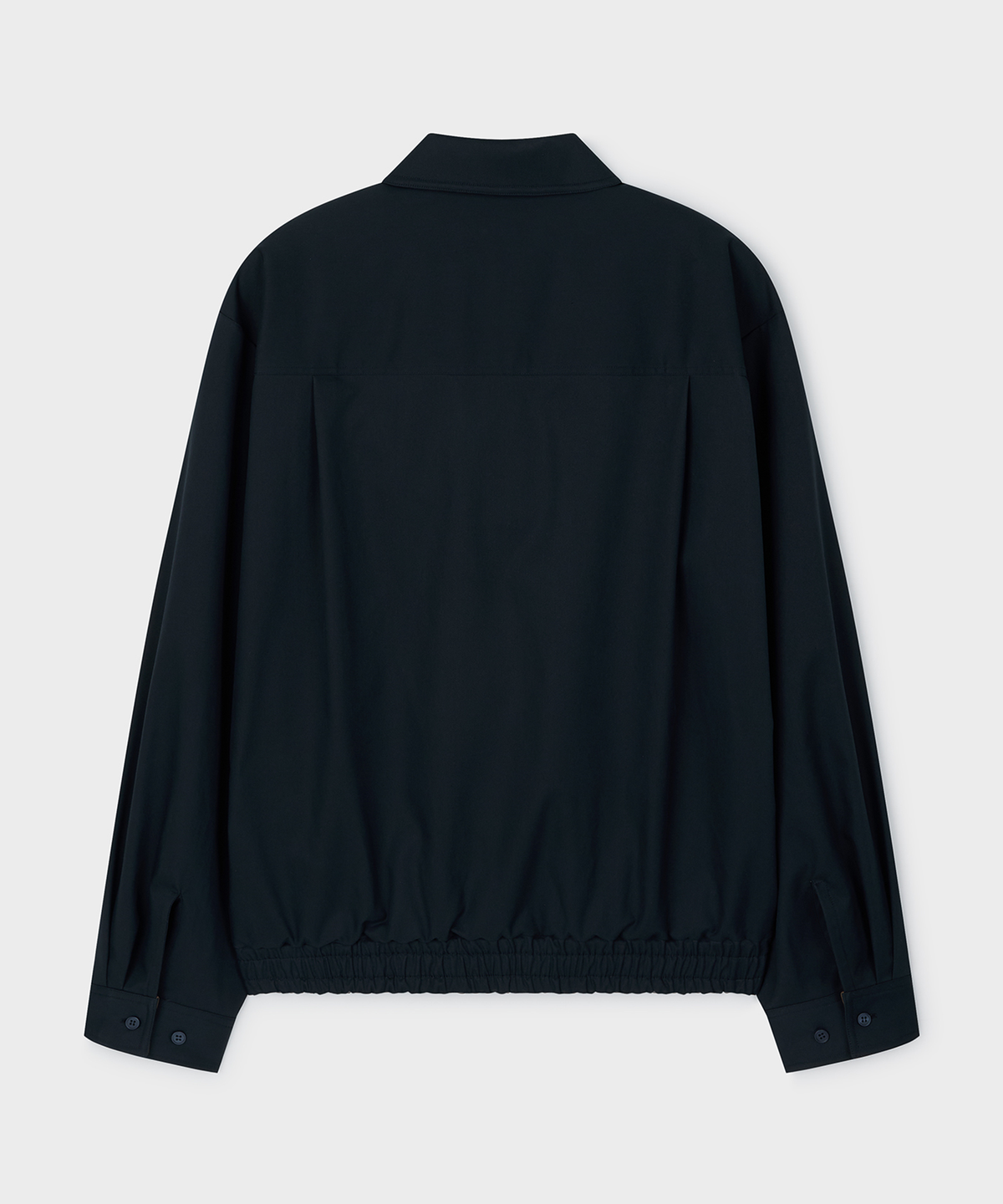 언지미크(UNGIMMICK) HALF-PLACKET BLOUSON SHIRT (NAVY)