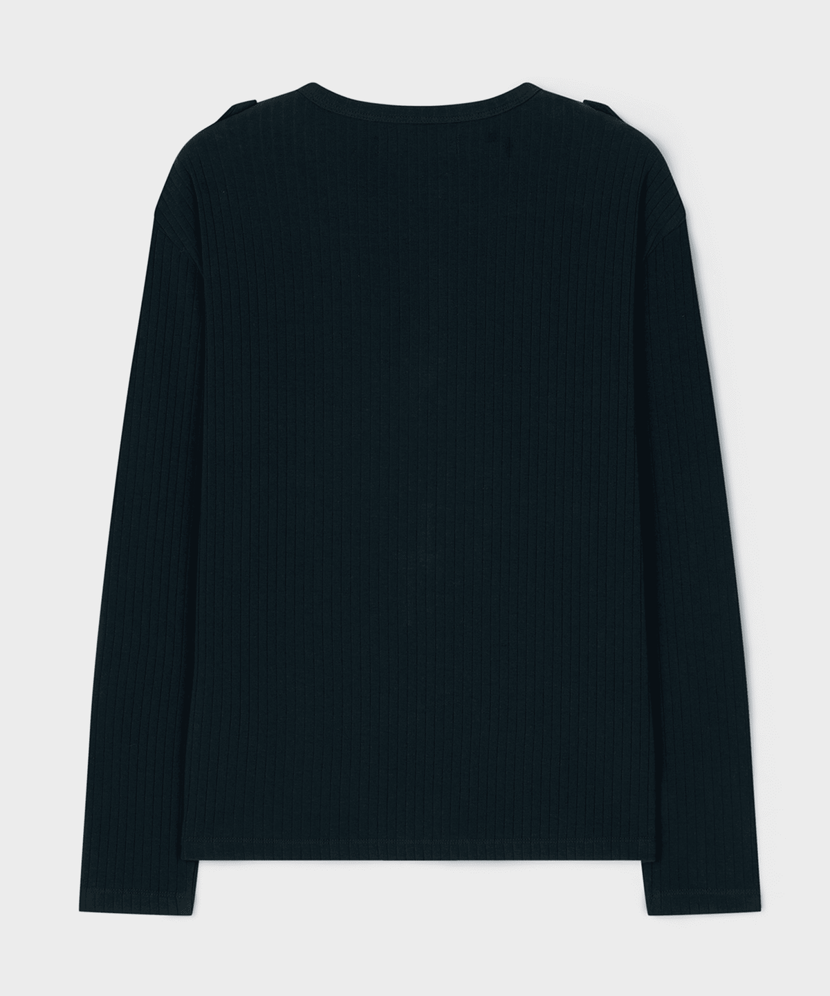 언지미크(UNGIMMICK) HENLEY TOP WITH SUEDE TRIM (INK)
