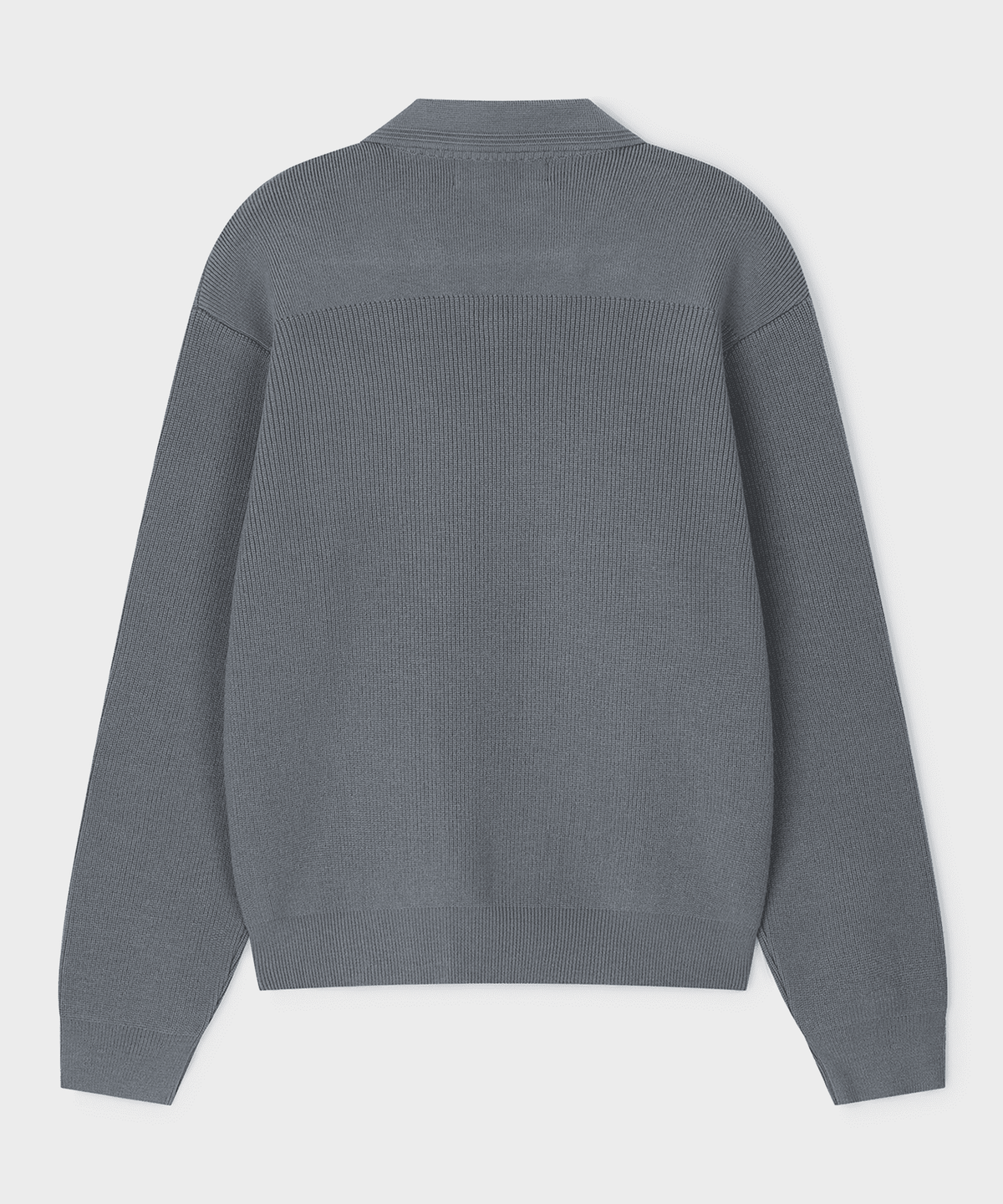 언지미크(UNGIMMICK) JOHNNY COLLAR SWEATER (BLUE GREY)