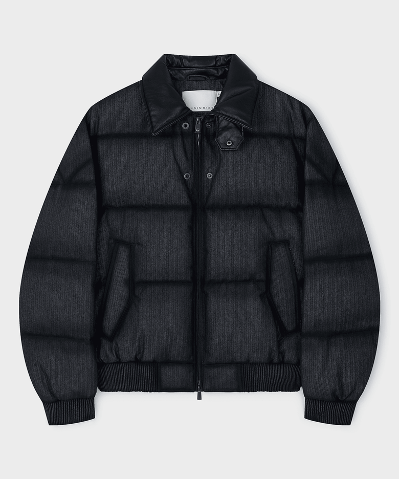 OIL BRUSHED DENIM DOWN JACEKT (NAVY)