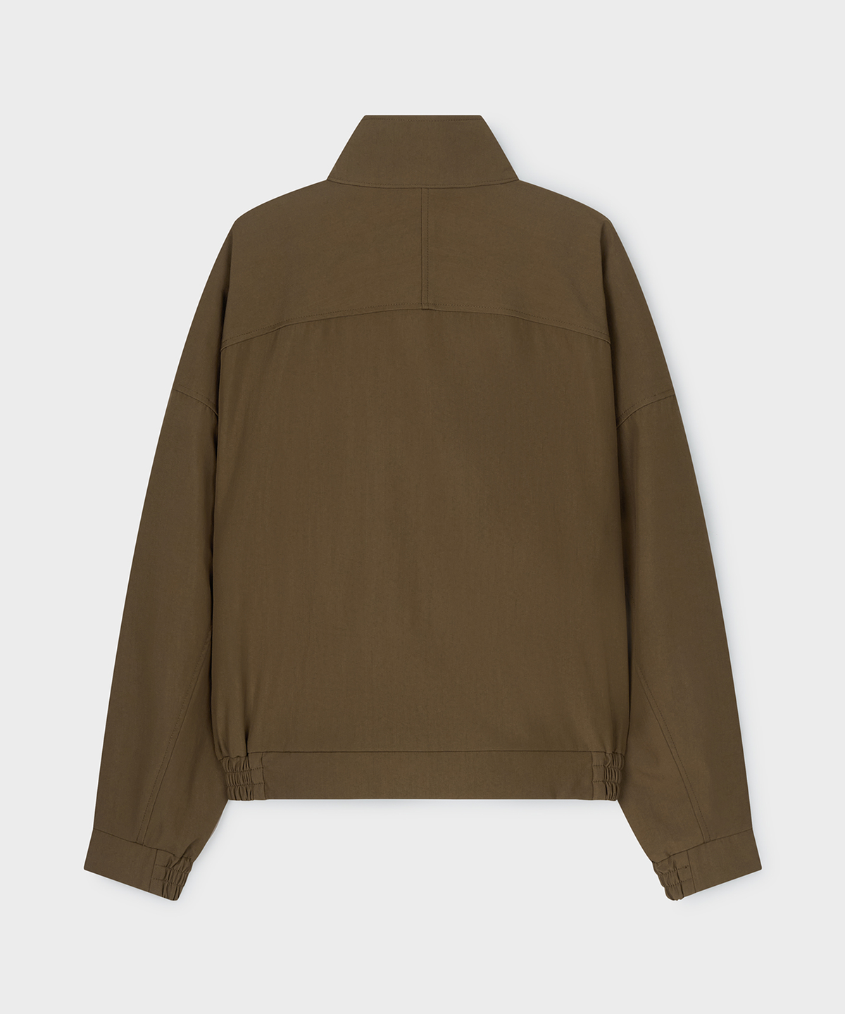언지미크(UNGIMMICK) ASYMMETRIC BELTED JACKET (BROWN)