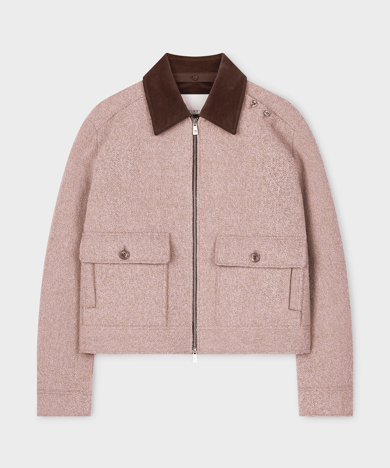 WOOL TWEED JACKET (PINK)