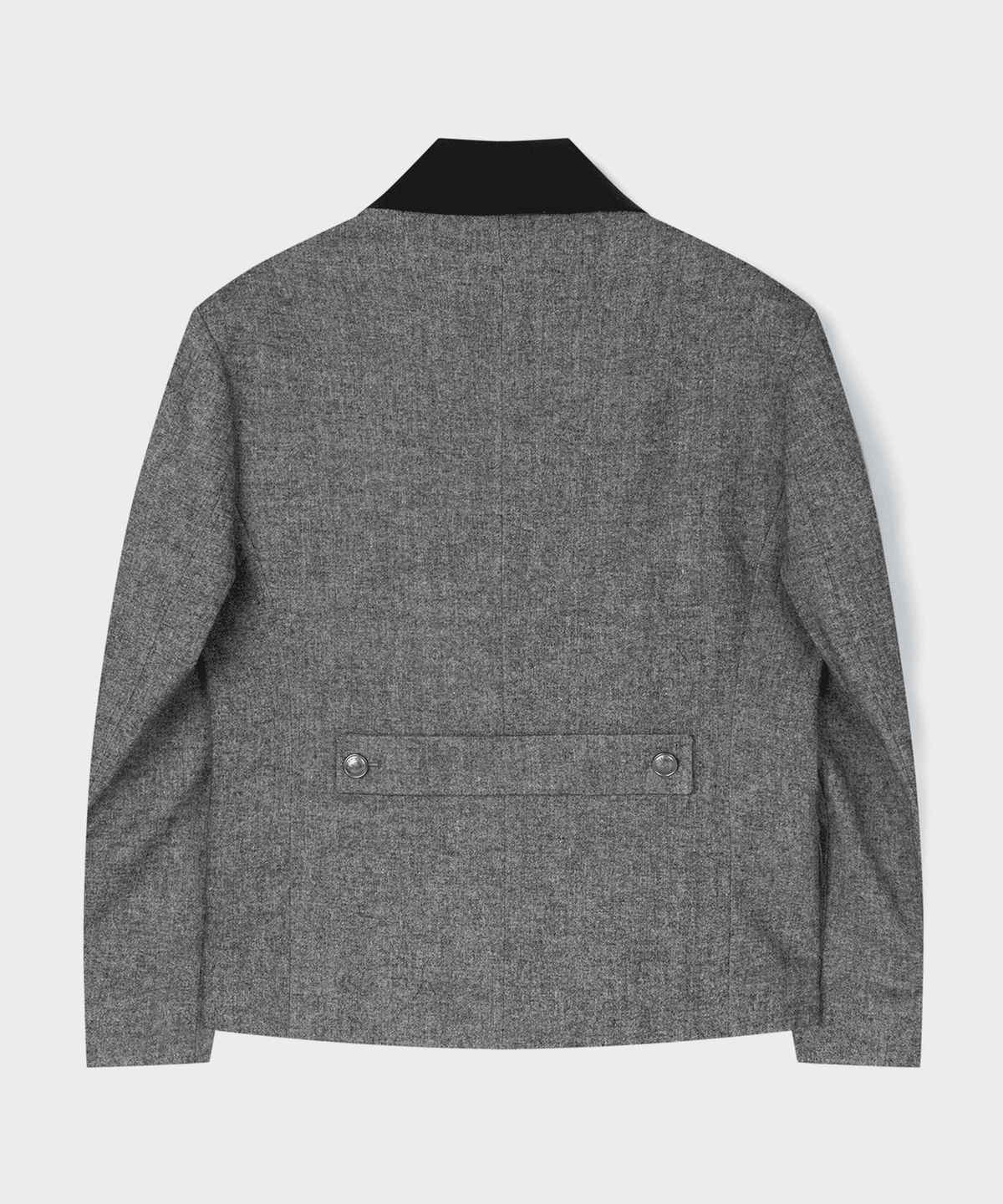 언지미크(UNGIMMICK) DOUBLE BREASTED WOOL JACKET (MELANGE GREY)