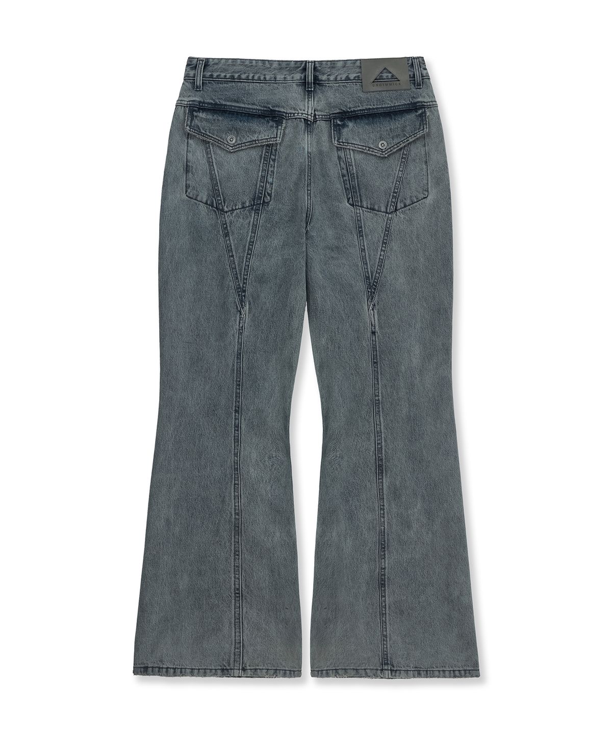언지미크(UNGIMMICK) WIDE FLARED FADE DENIM PANTS (VINTAGE BLUE)