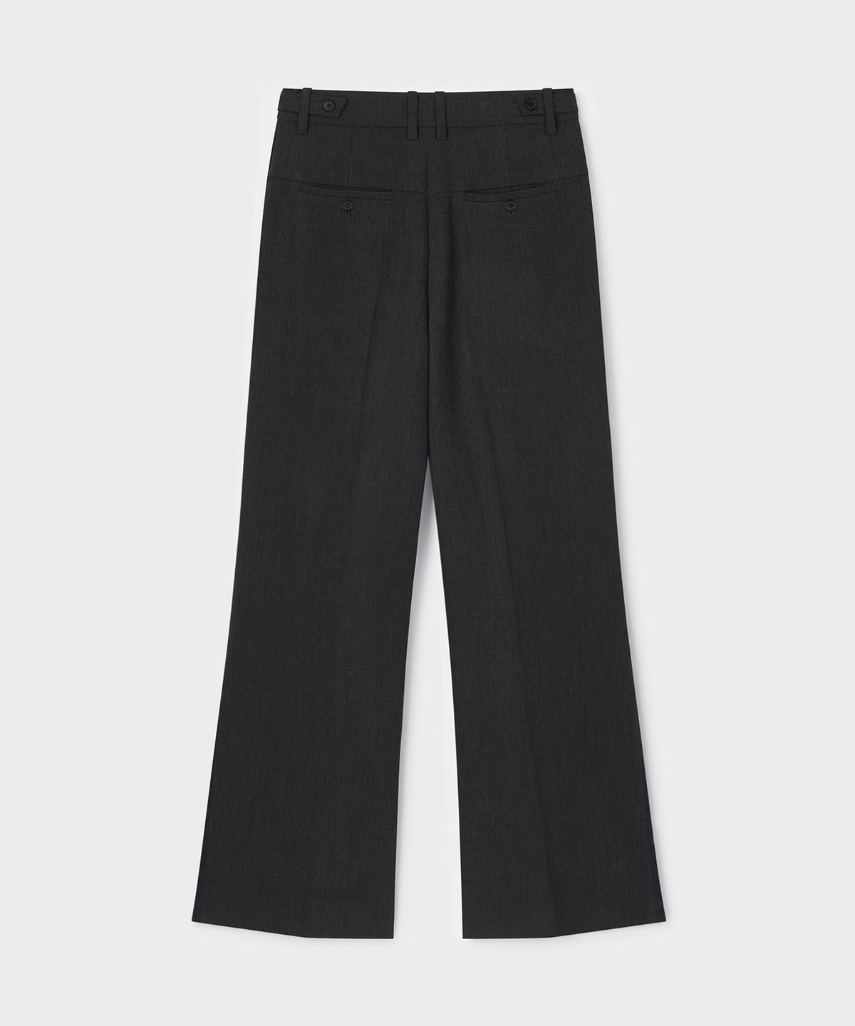 언지미크(UNGIMMICK) FLARED TAILORED TROUSERS (CHARCOAL)