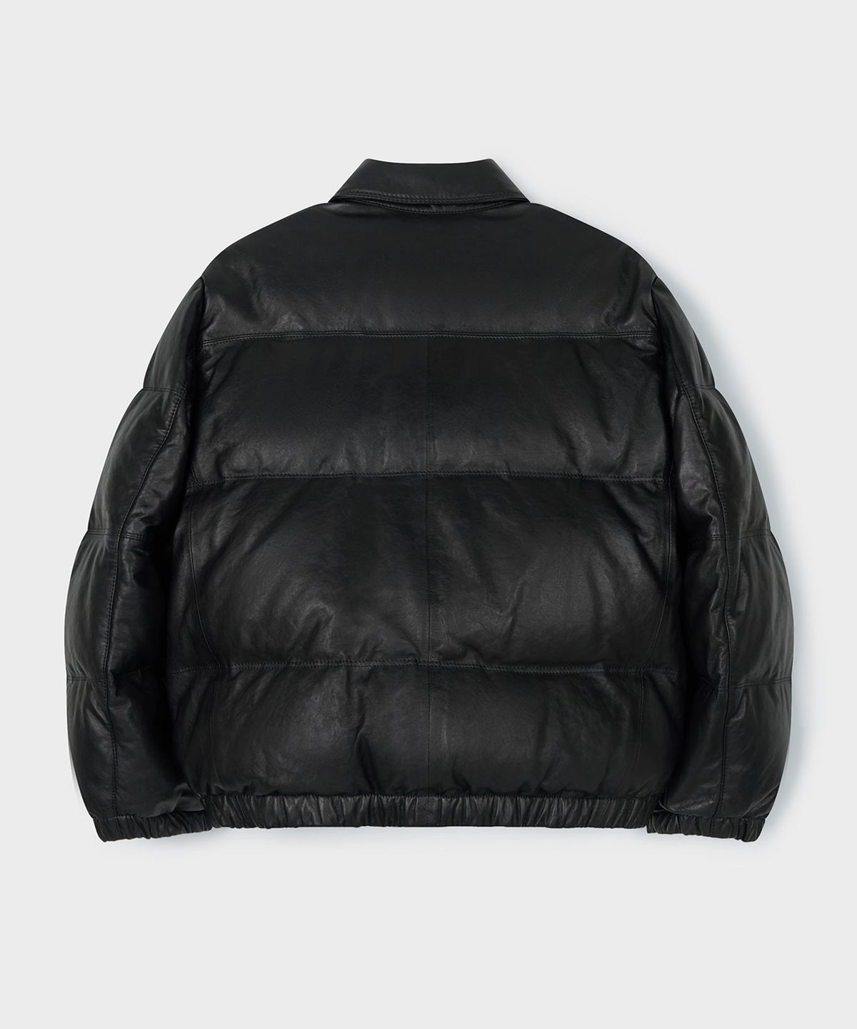언지미크(UNGIMMICK) ITALIAN LEATHER DOWN JACKET (BLACK / LAMBSKIN)
