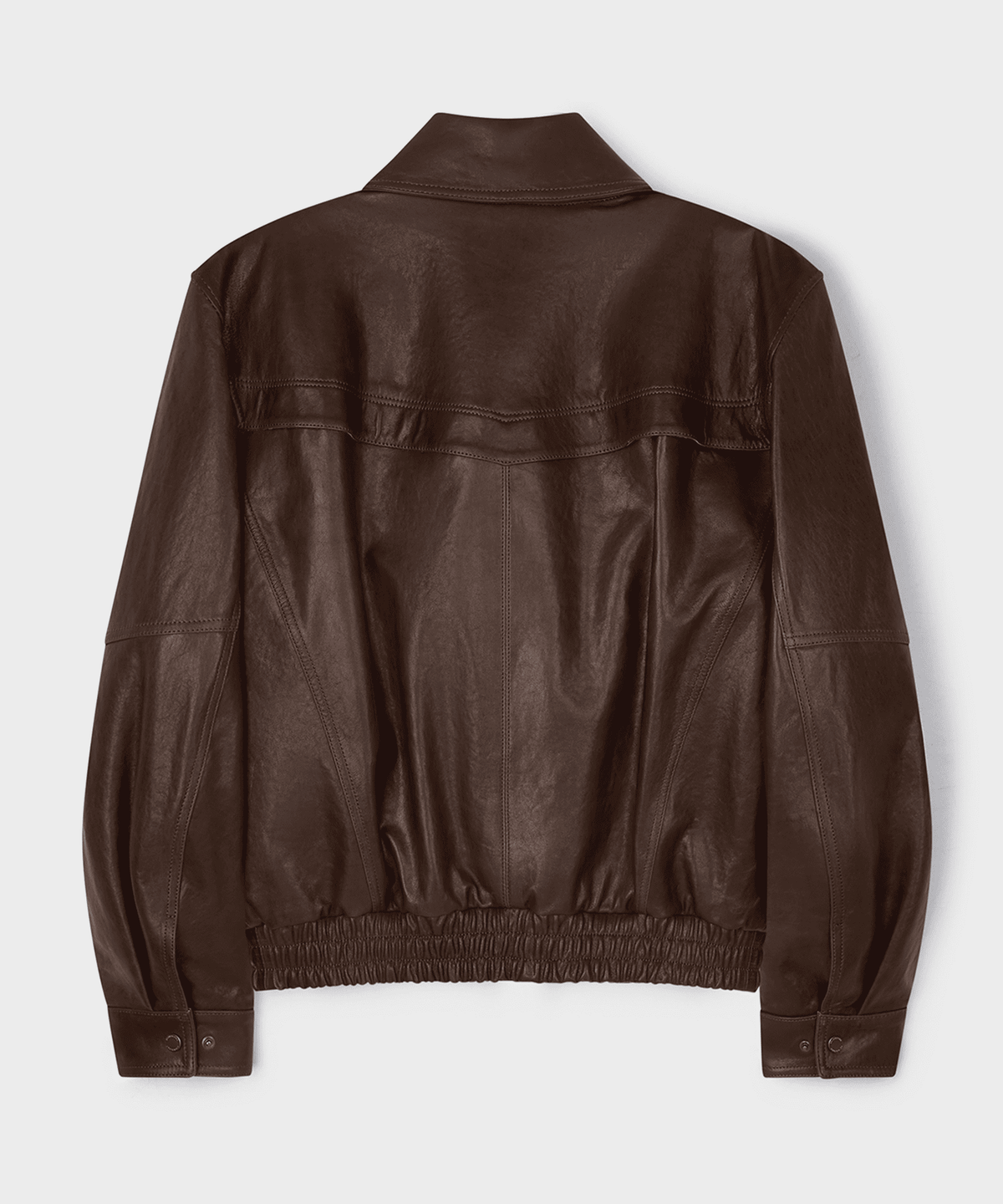 언지미크(UNGIMMICK) TANNED NAPPA LEATHER RIDER JACKET (BROWN / LAMBSKIN)
