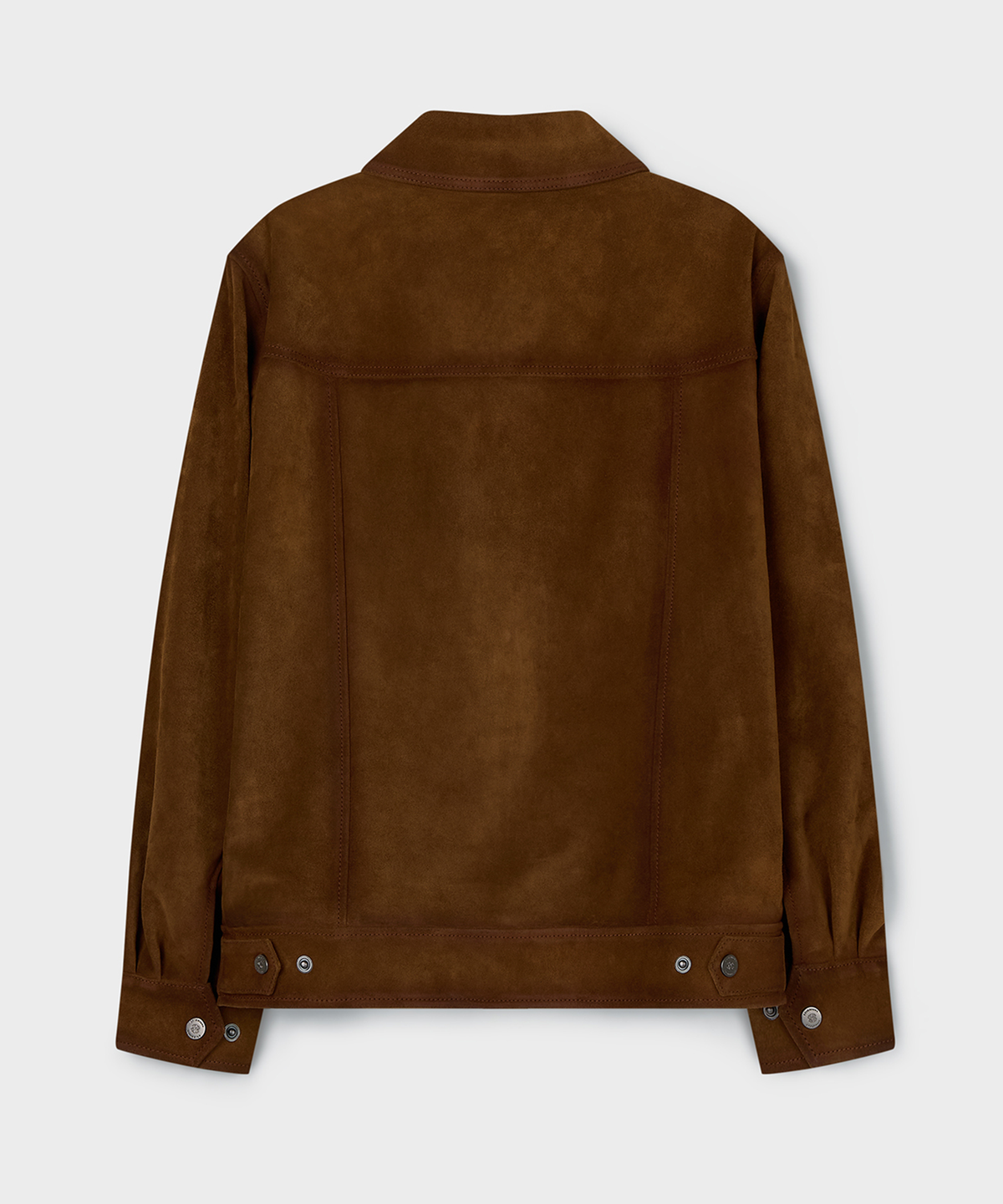 언지미크(UNGIMMICK) SPLIT SUEDE TRUCKER JACKET (CAMEL / CALF SPLIT)