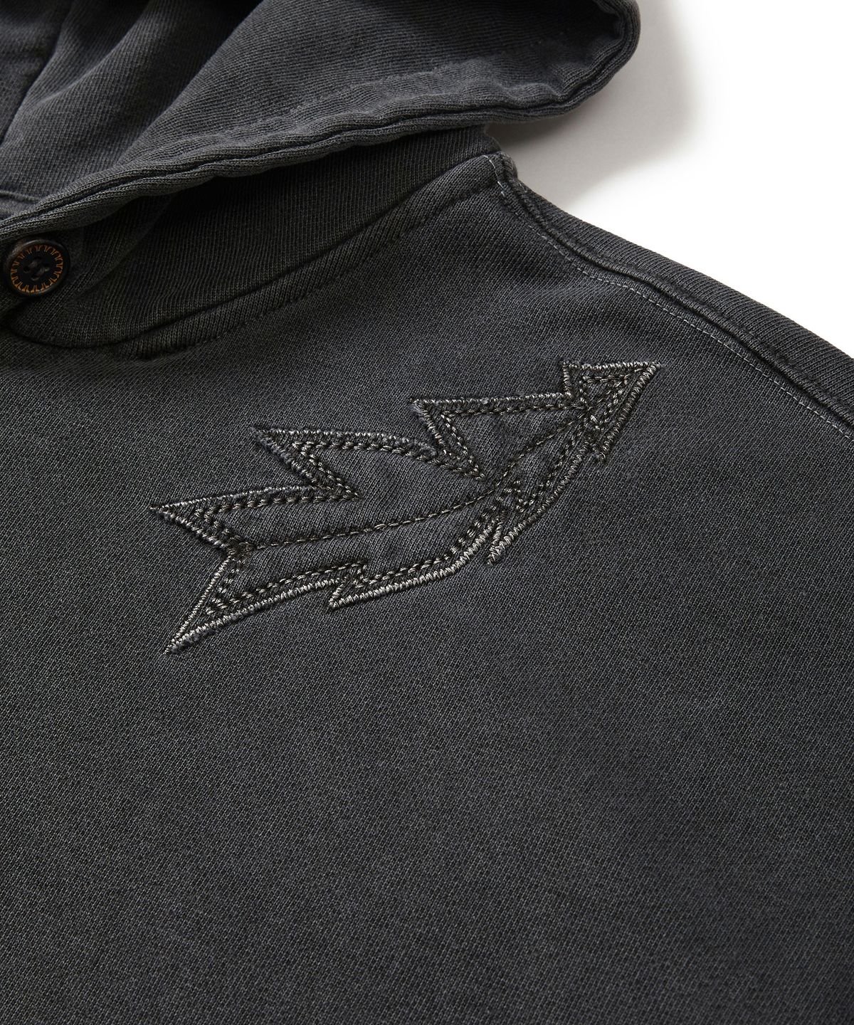 카락터(KARACTOR) Garment dyed button hoodie / Pigment charcoal