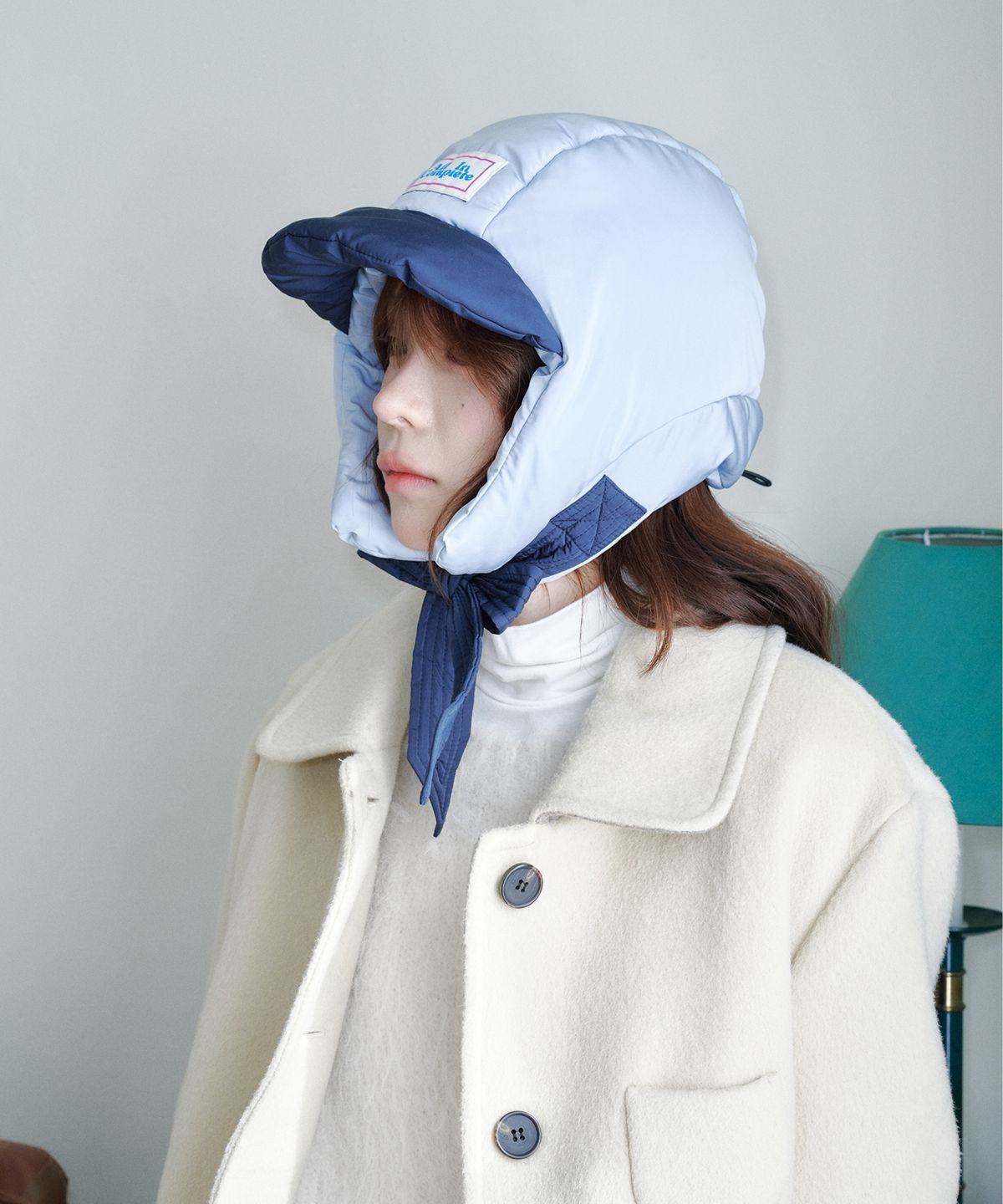 올인컴플리트(ALLINCOMPLETE) 판다 패딩 바라클라바 (네이비 & 스카이블루)