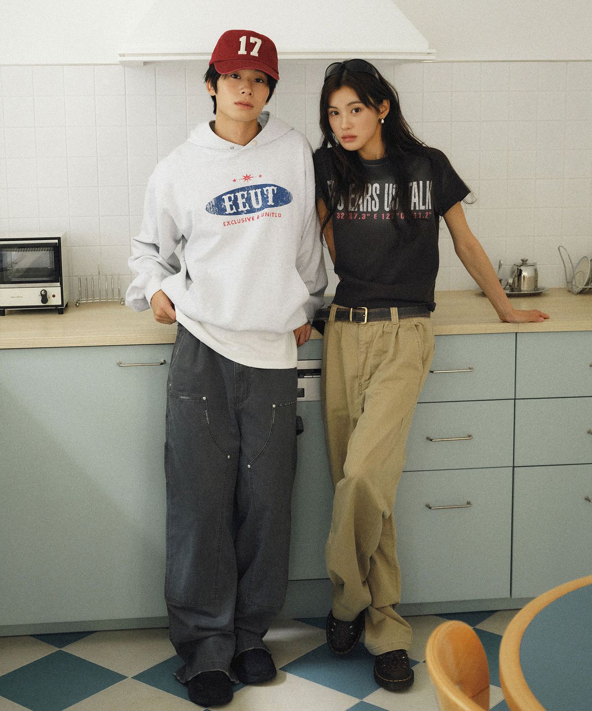 이우트(EEUT) TWO TUCK WORK PANTS / BEIGE