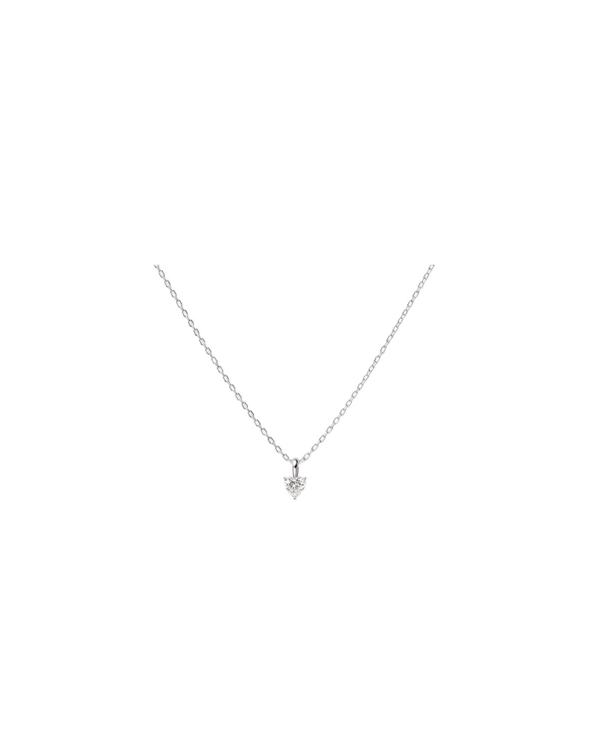 바이브나인(Vibe9) V9 Essential 42 Moissanite Heart Stud Necklace (0.3ct)