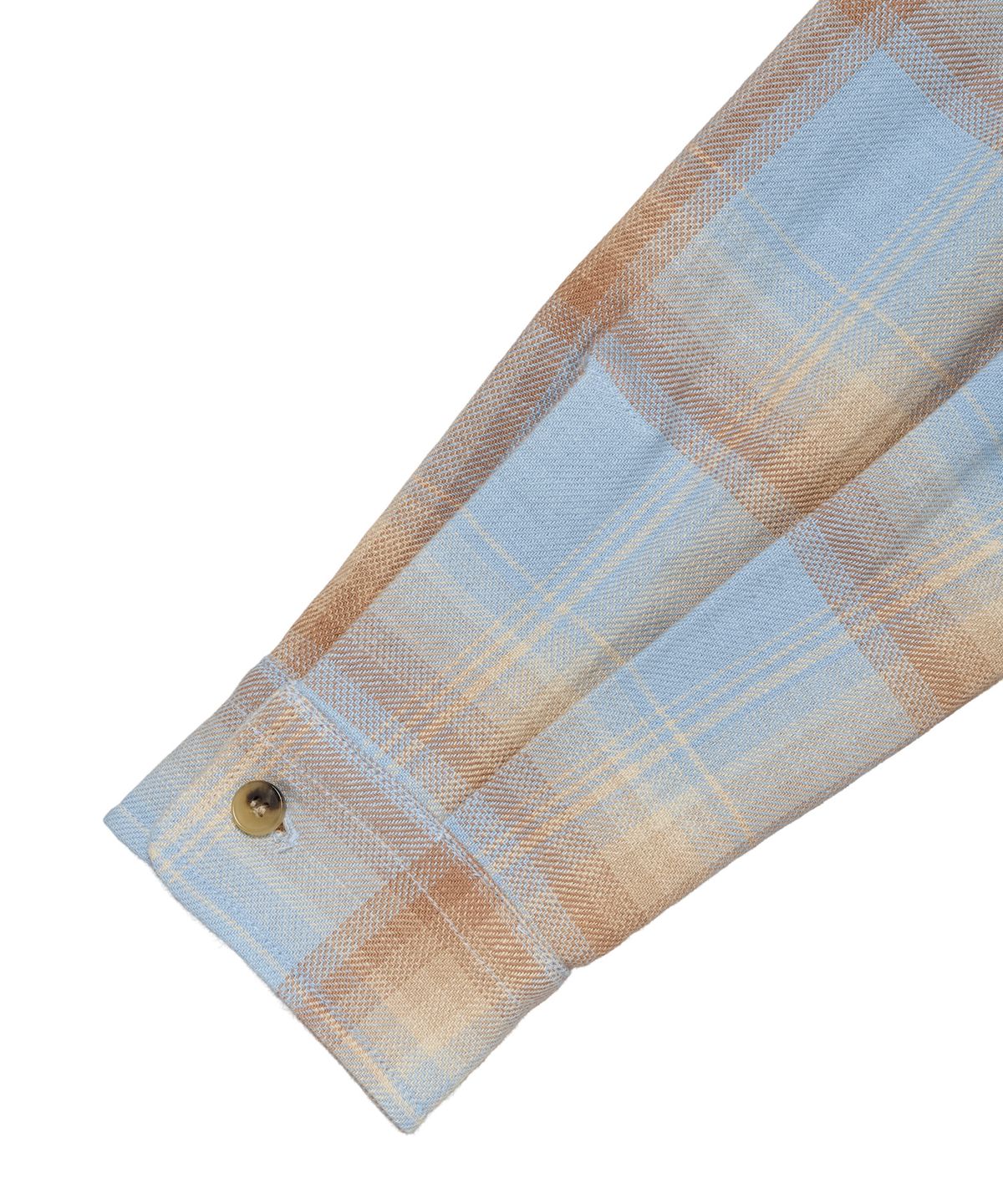 구보(GUVO) Open collar check shirts Blue