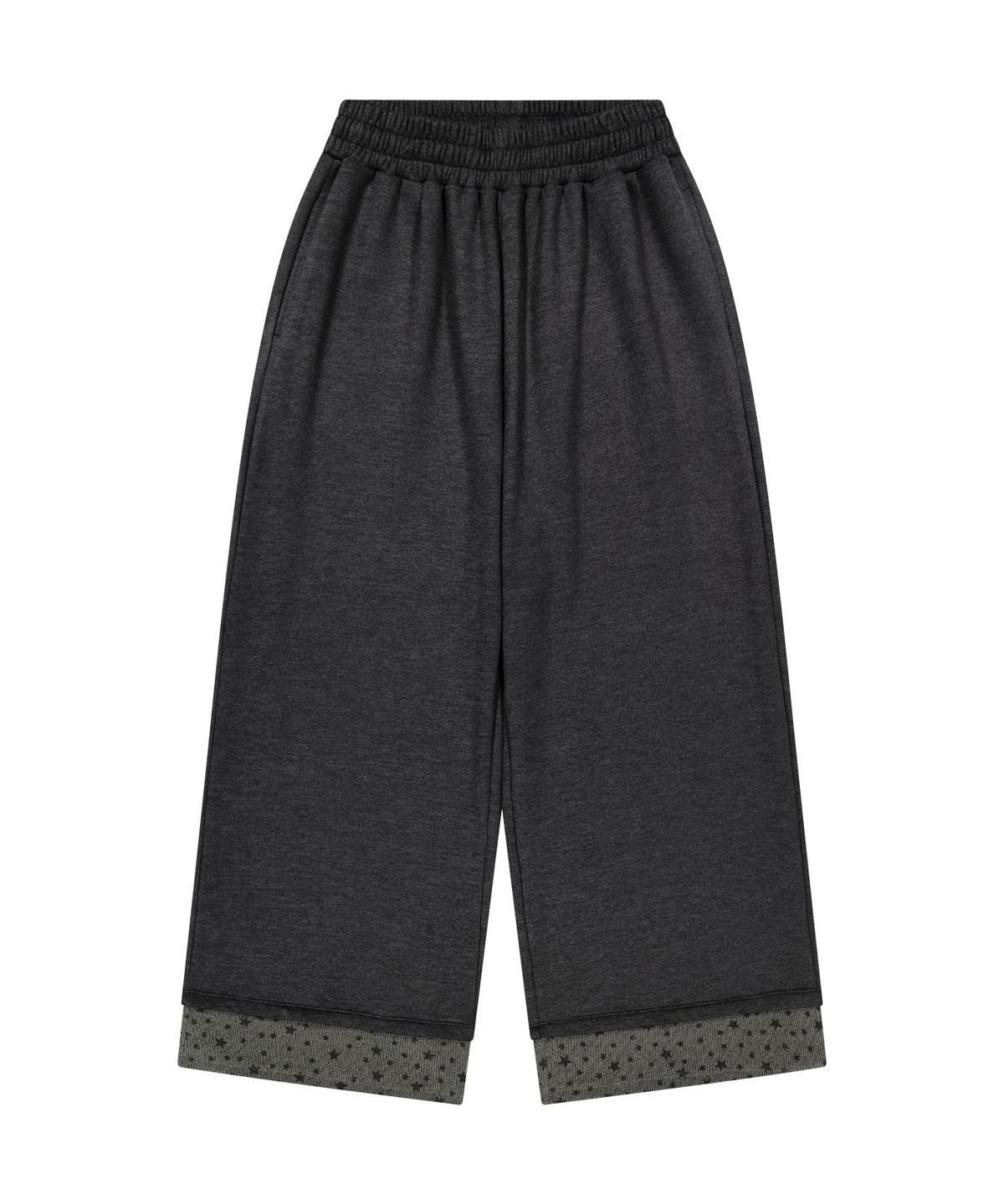 오호스(OJOS) Hotfix Star Wide Sweatpants / Charcoal