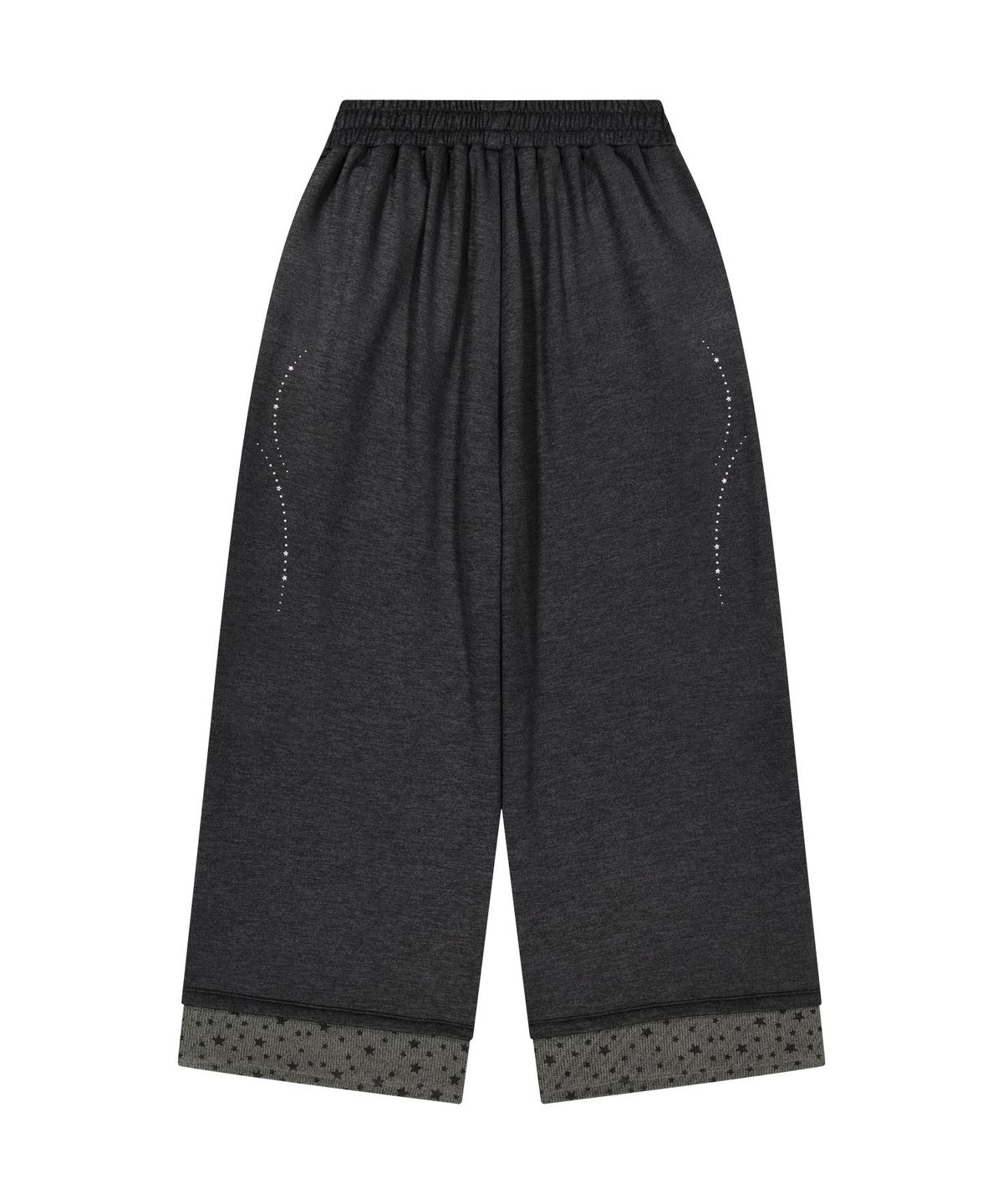 오호스(OJOS) Hotfix Star Wide Sweatpants / Charcoal
