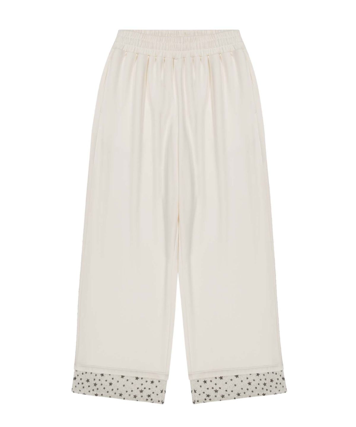 오호스(OJOS) Hotfix Star Wide Sweatpants / Ivory