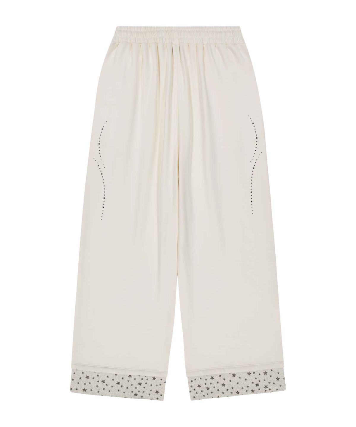 오호스(OJOS) Hotfix Star Wide Sweatpants / Ivory